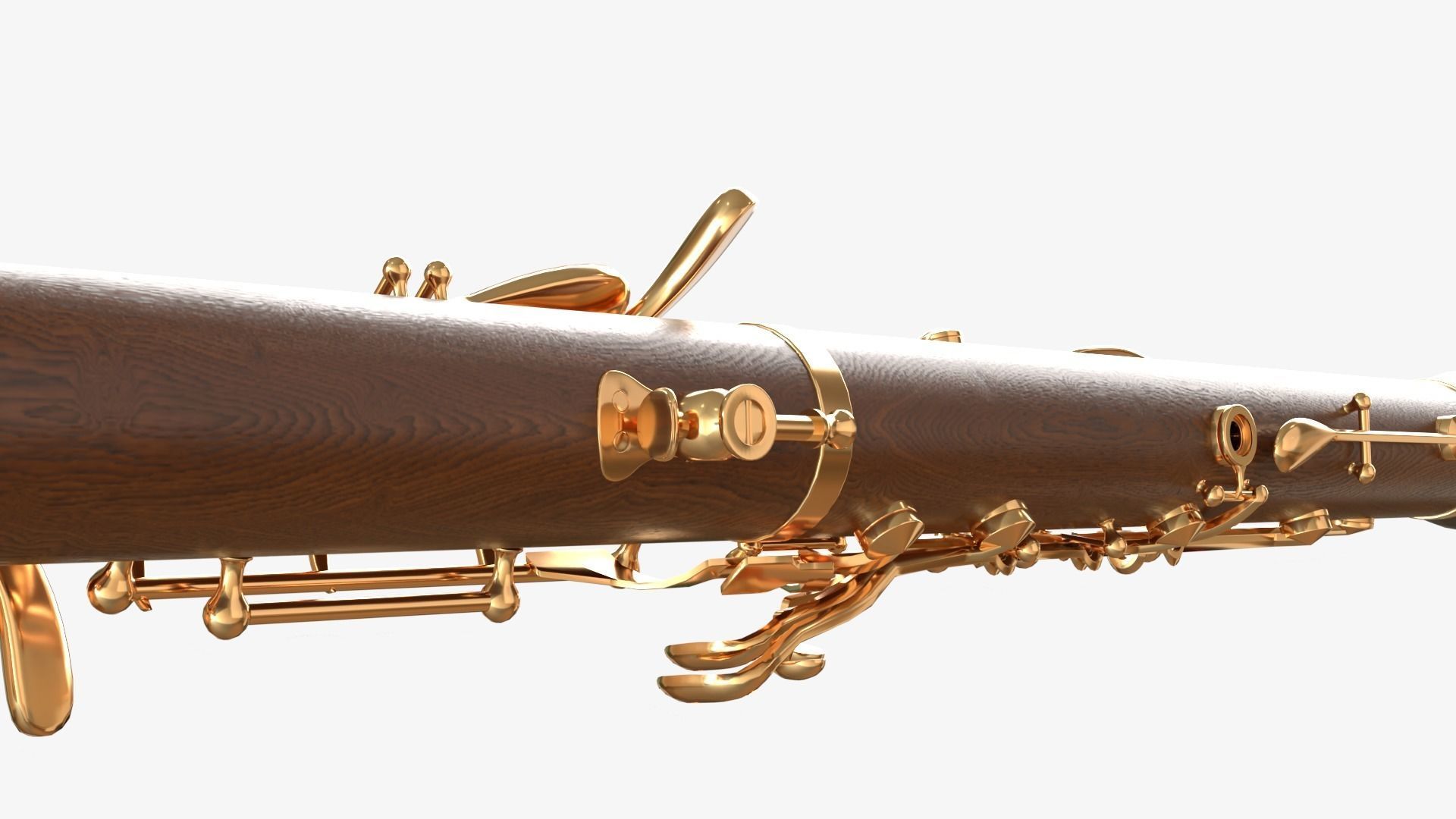 Clarinet  Collection   Brass White Black and Wood 3D model_26