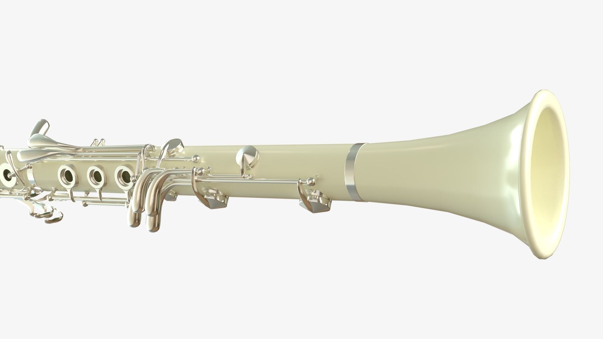 Clarinet  Collection   Brass White Black and Wood 3D model_19