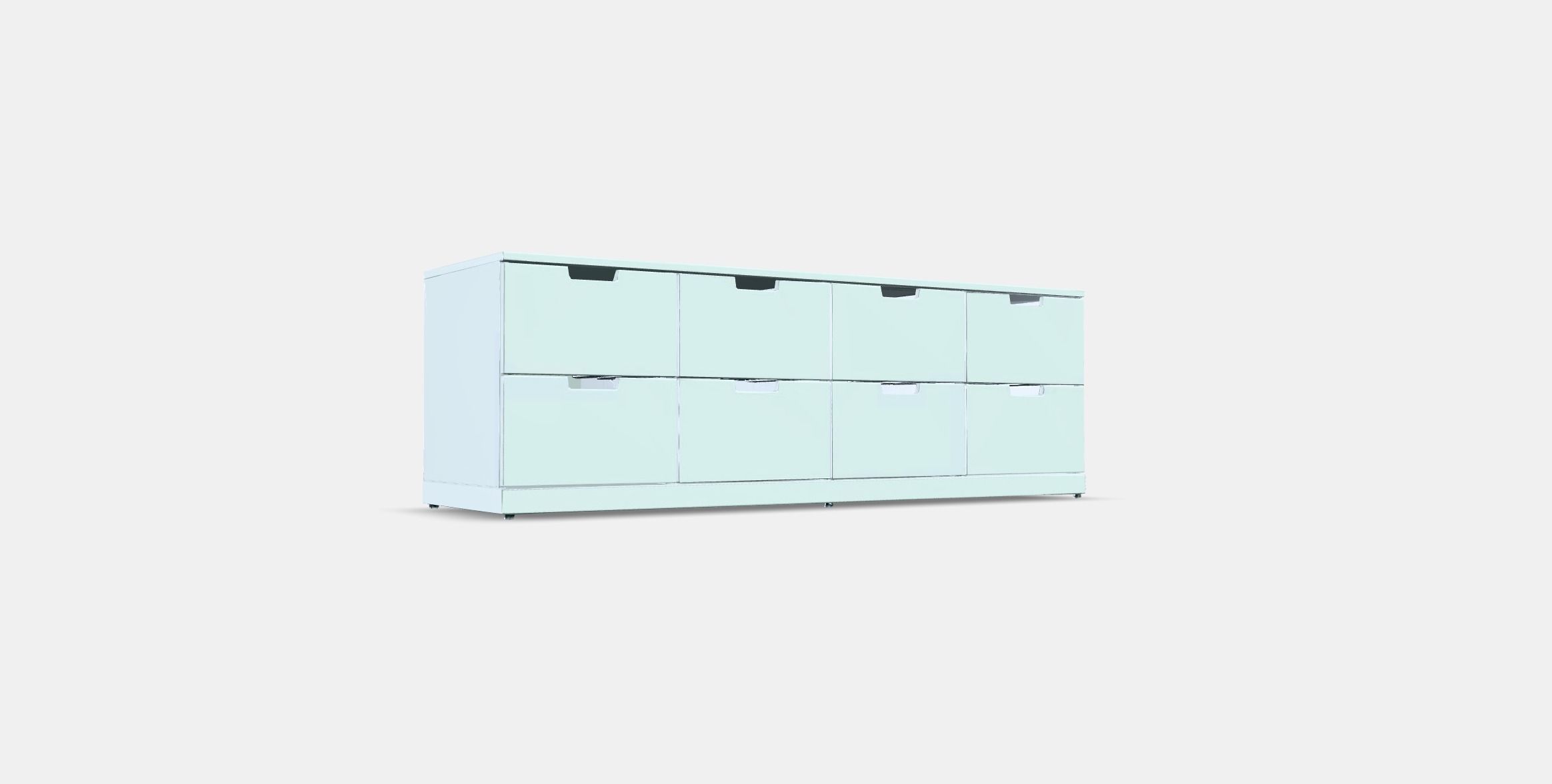NORDLI Chest of 8 drawers 2 Low-poly 3D model_2