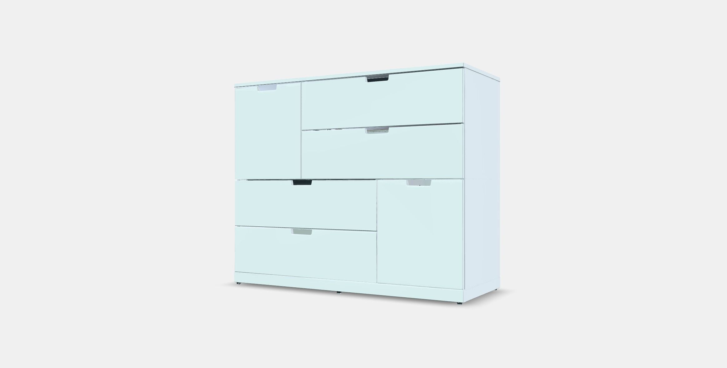 NORDLI Chest of 6 drawers 3 Low-poly 3D model_12
