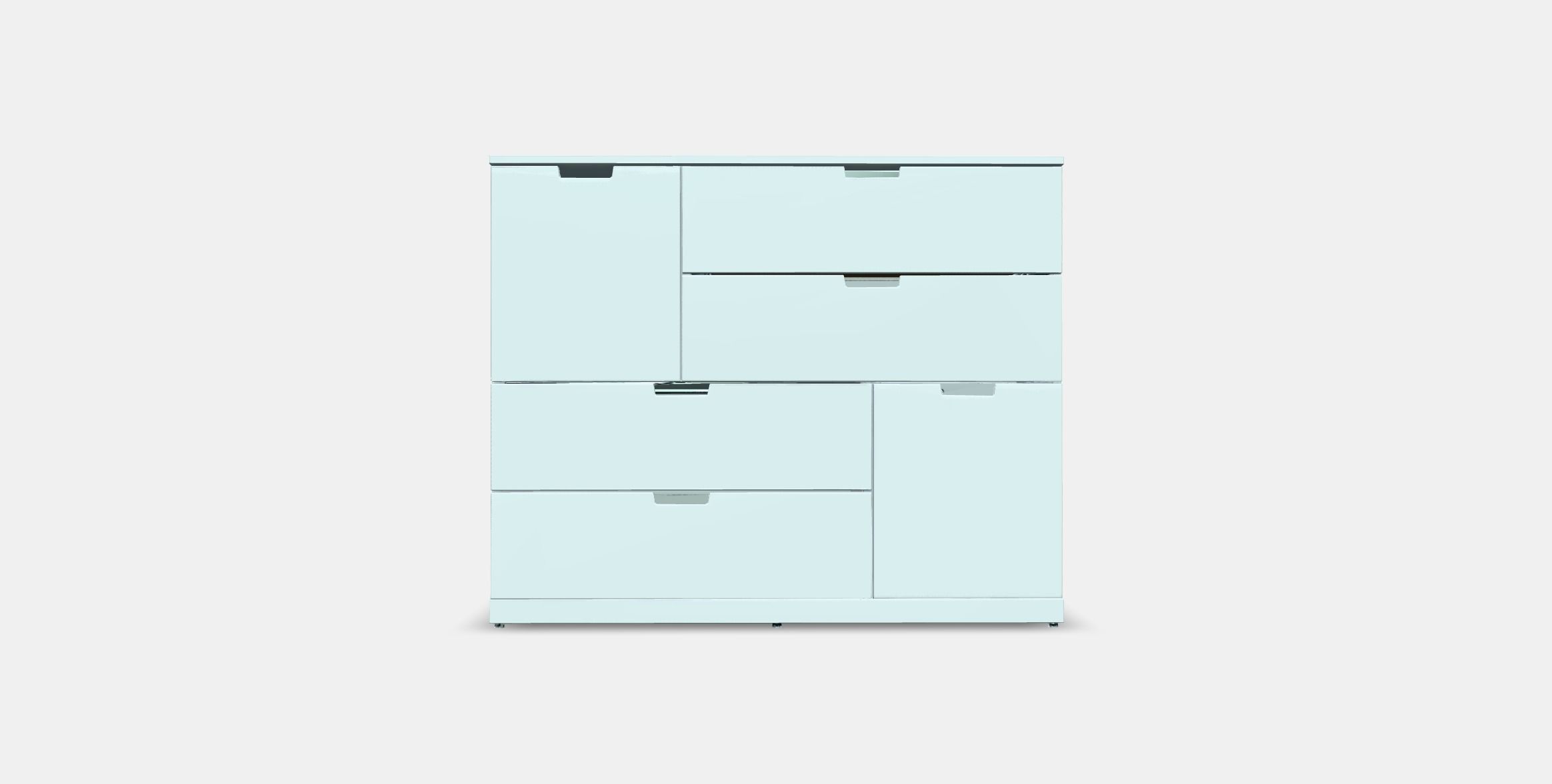 NORDLI Chest of 6 drawers 3 Low-poly 3D model_10