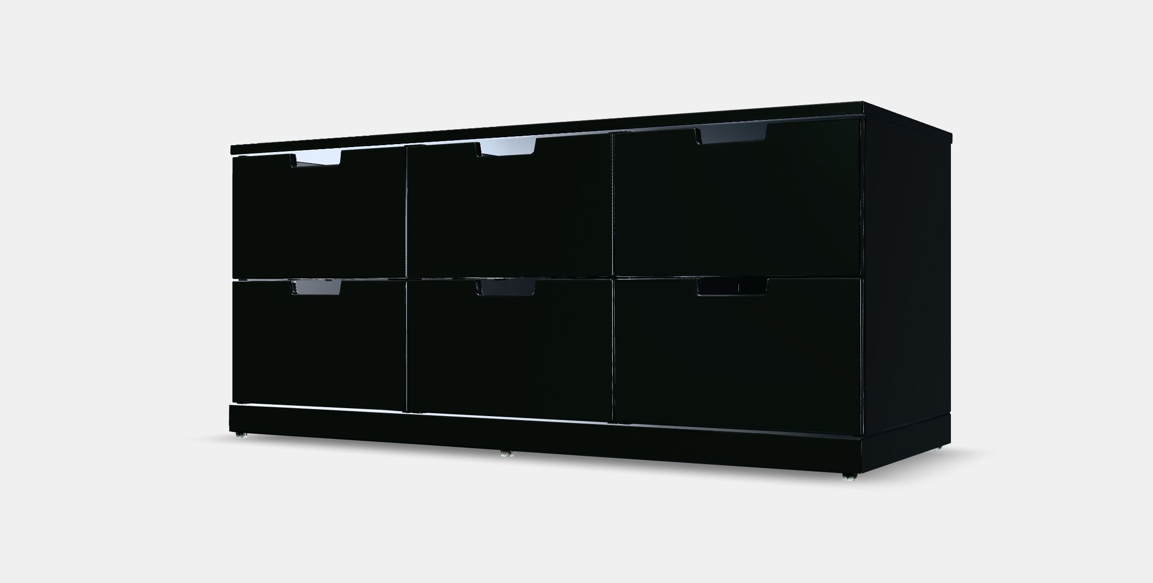 NORDLI Chest of 6 drawers 4 Low-poly 3D model_13