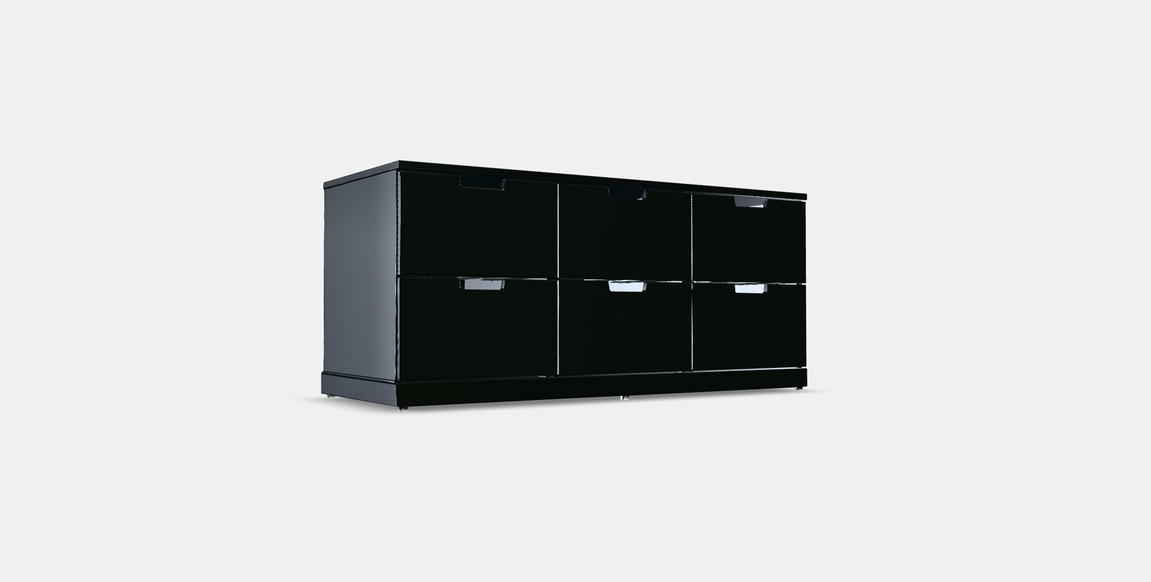NORDLI Chest of 6 drawers 4 Low-poly 3D model_2