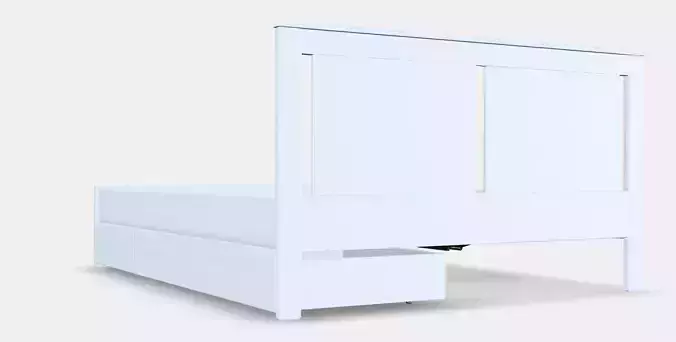 SONGESAND Bed frame with 2 storage boxes