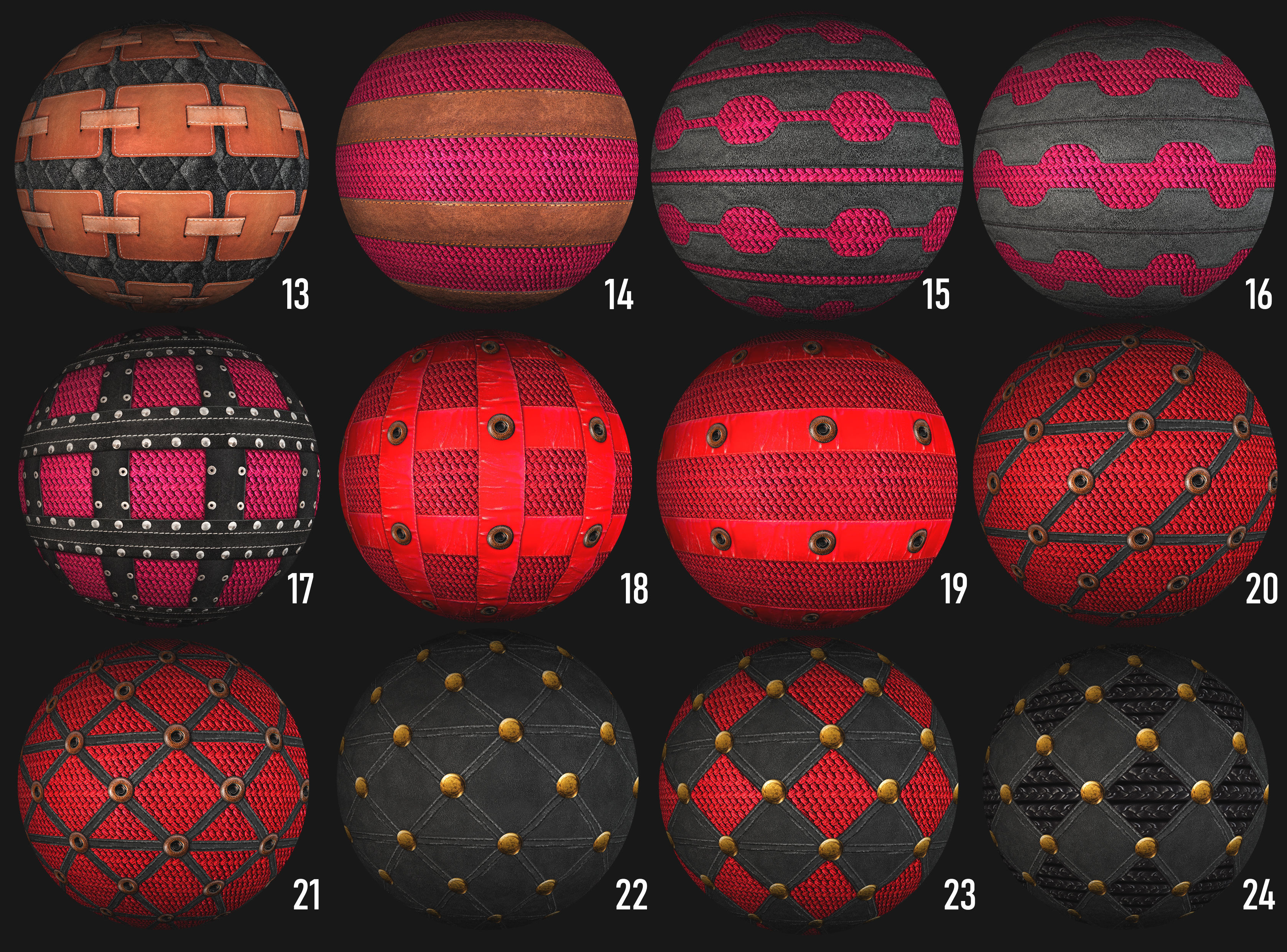 100 leather belt mesh armor PBR photo seamless 4k textures Texture_2