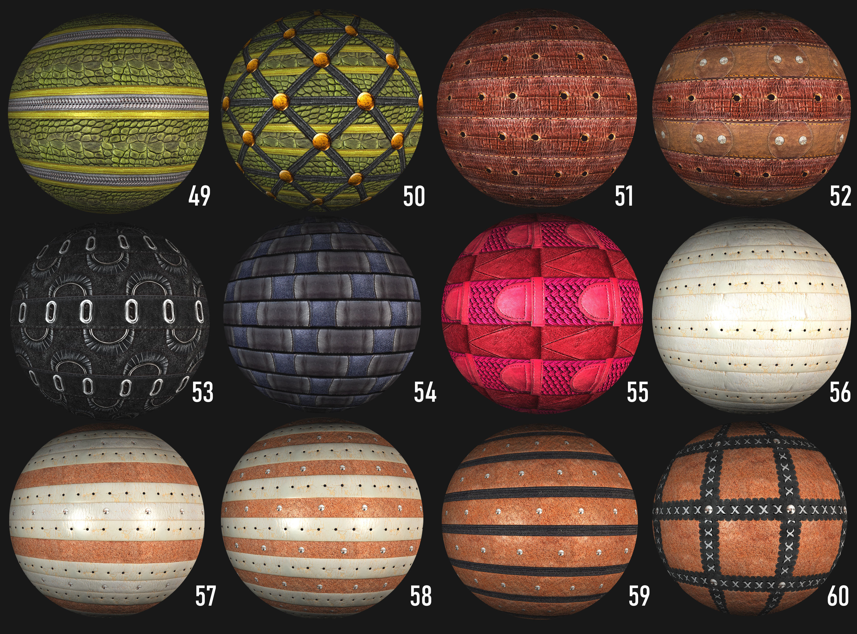 100 leather belt mesh armor PBR photo seamless 4k textures Texture_5