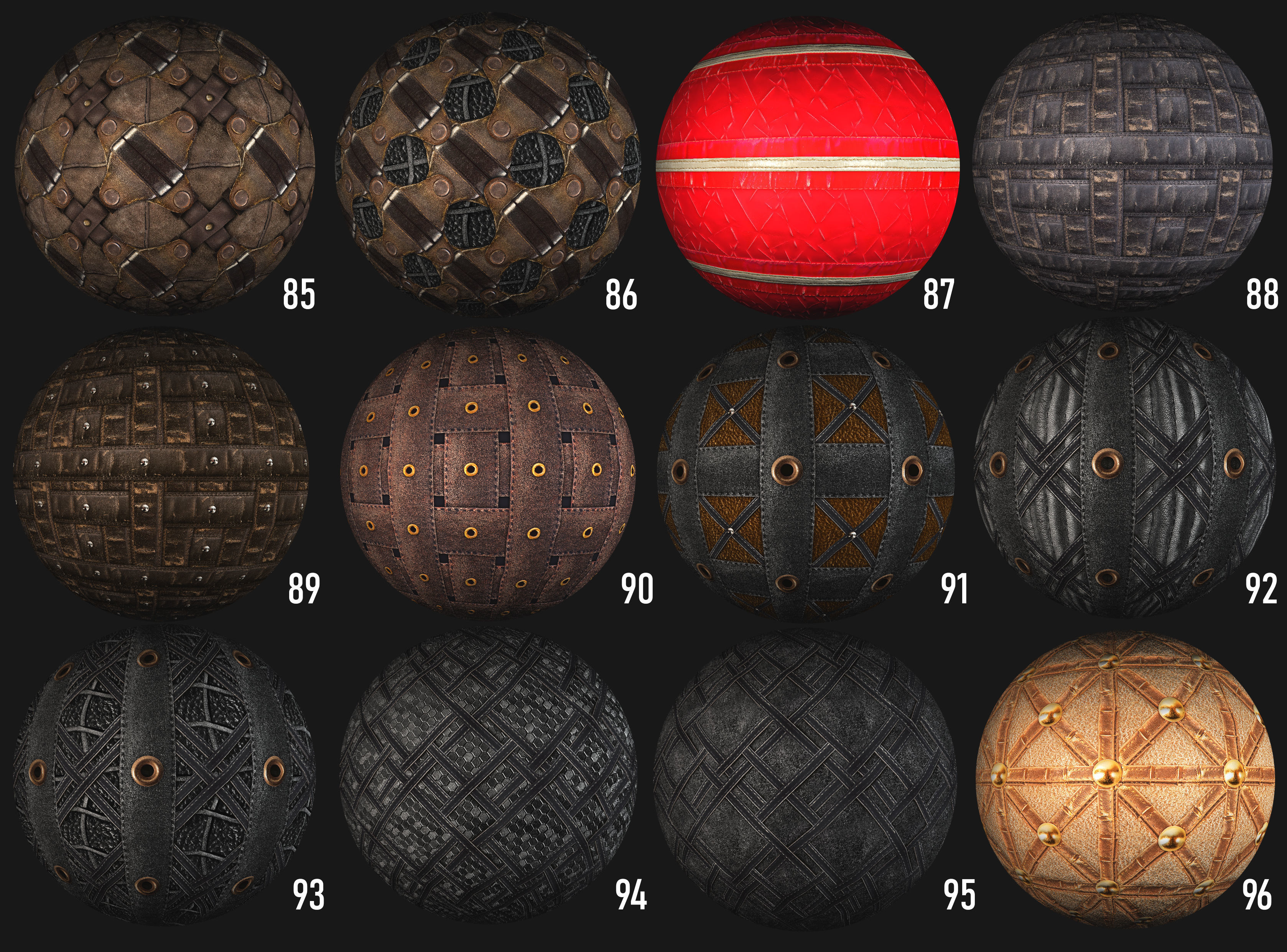 100 leather belt mesh armor PBR photo seamless 4k textures Texture_8
