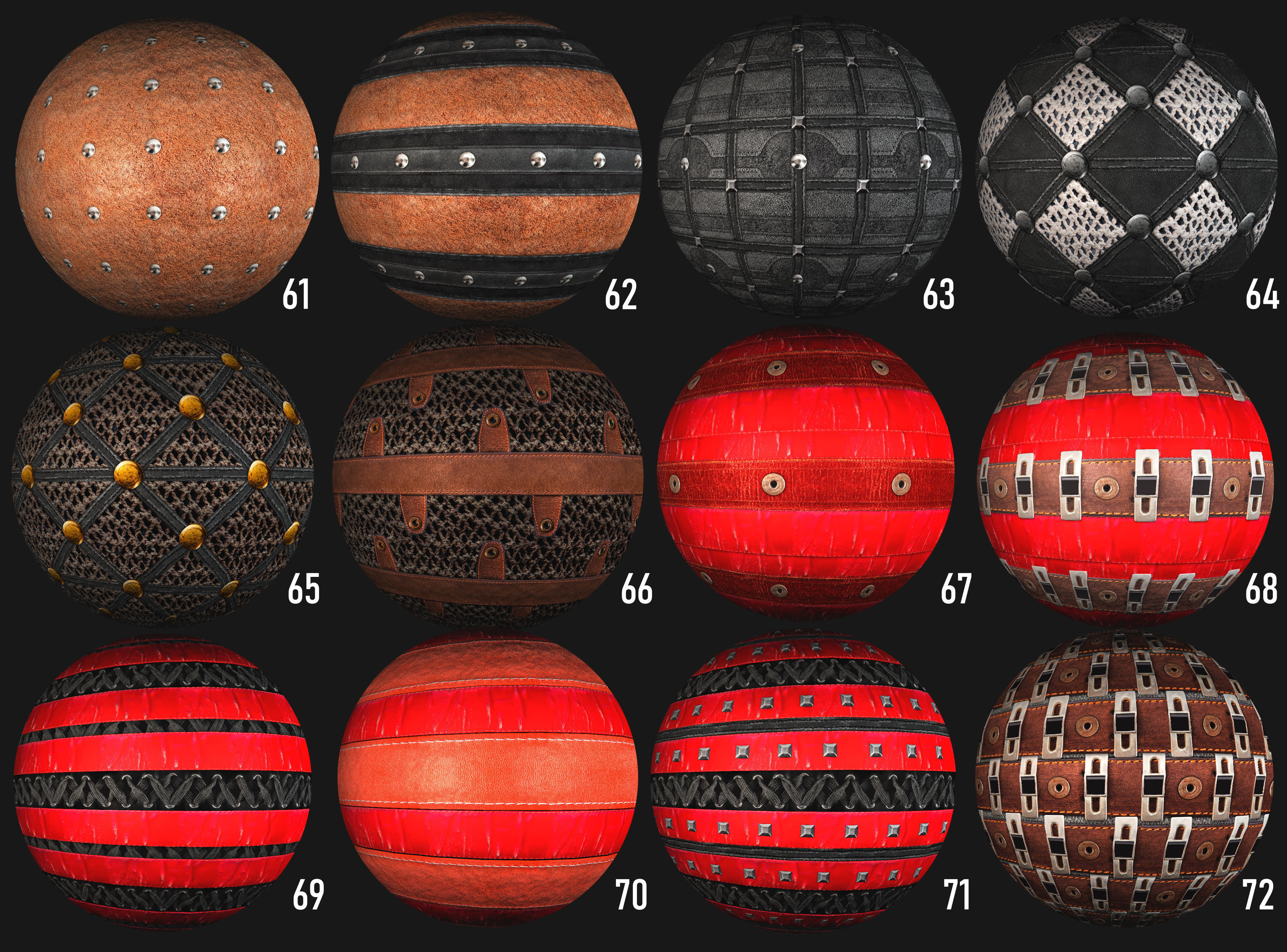 100 leather belt mesh armor PBR photo seamless 4k textures Texture_6