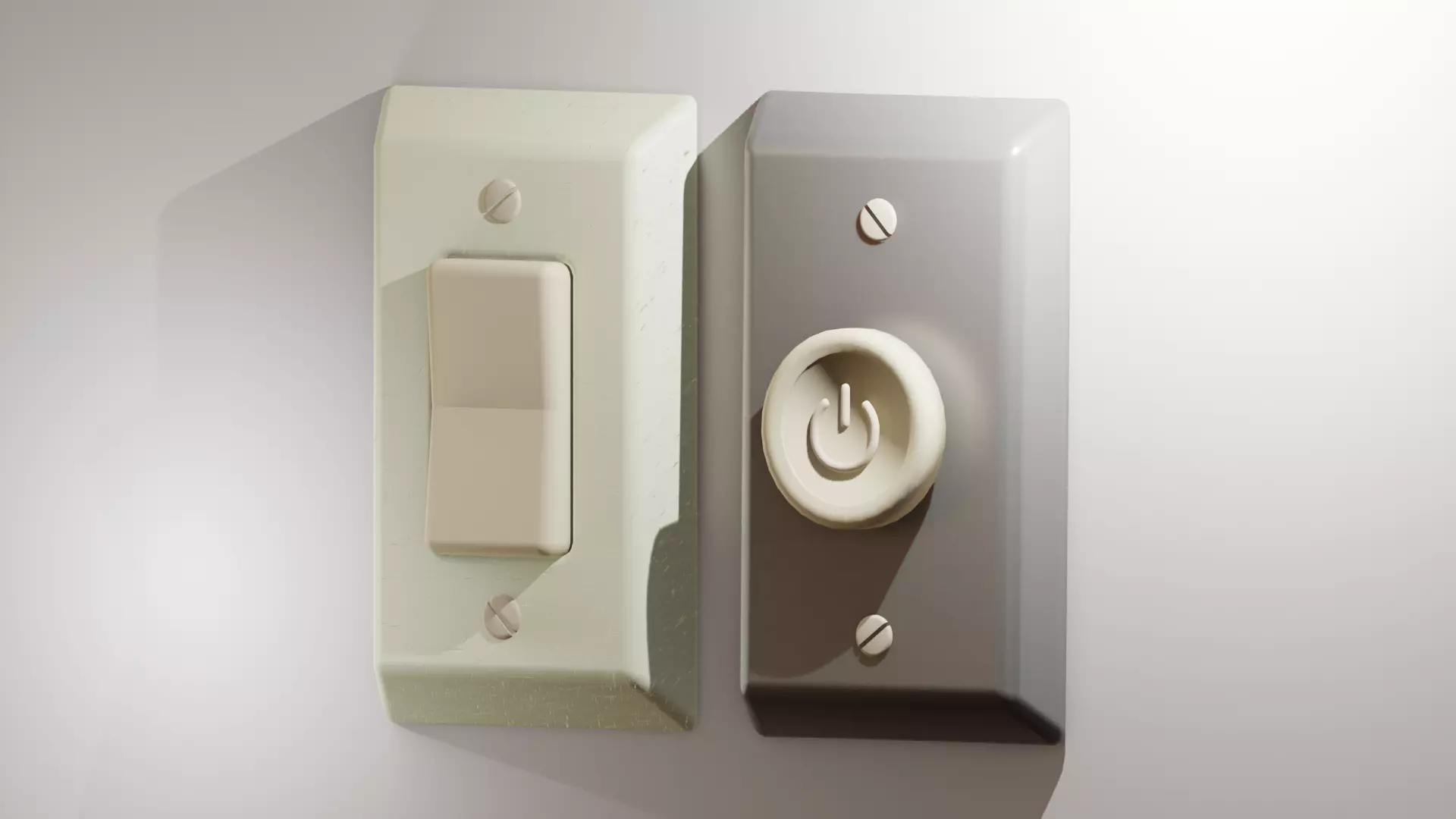 light switch duo animated Low-poly 3D model