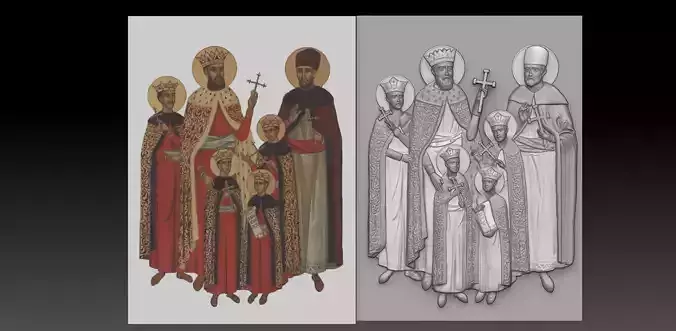 icon HOLY BRANCOVEANU MARTYRS ROMANIAN ORTHODOX  