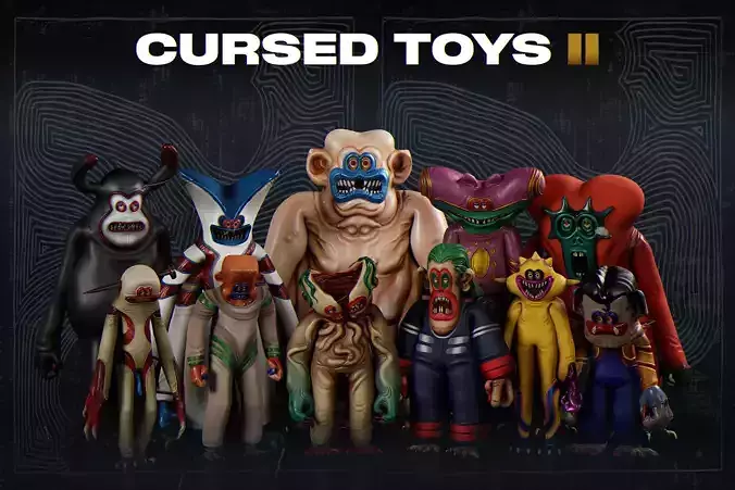 CURSED TOYS II Low-poly 3D model