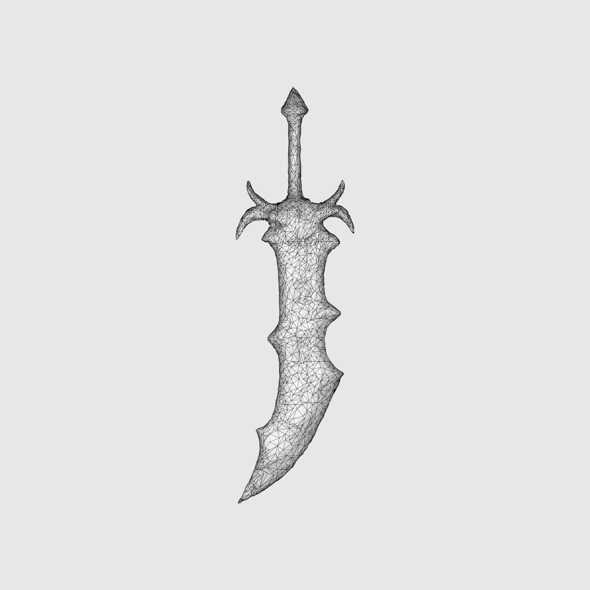 A dark fantasy sword with a curved blade 3D model_5