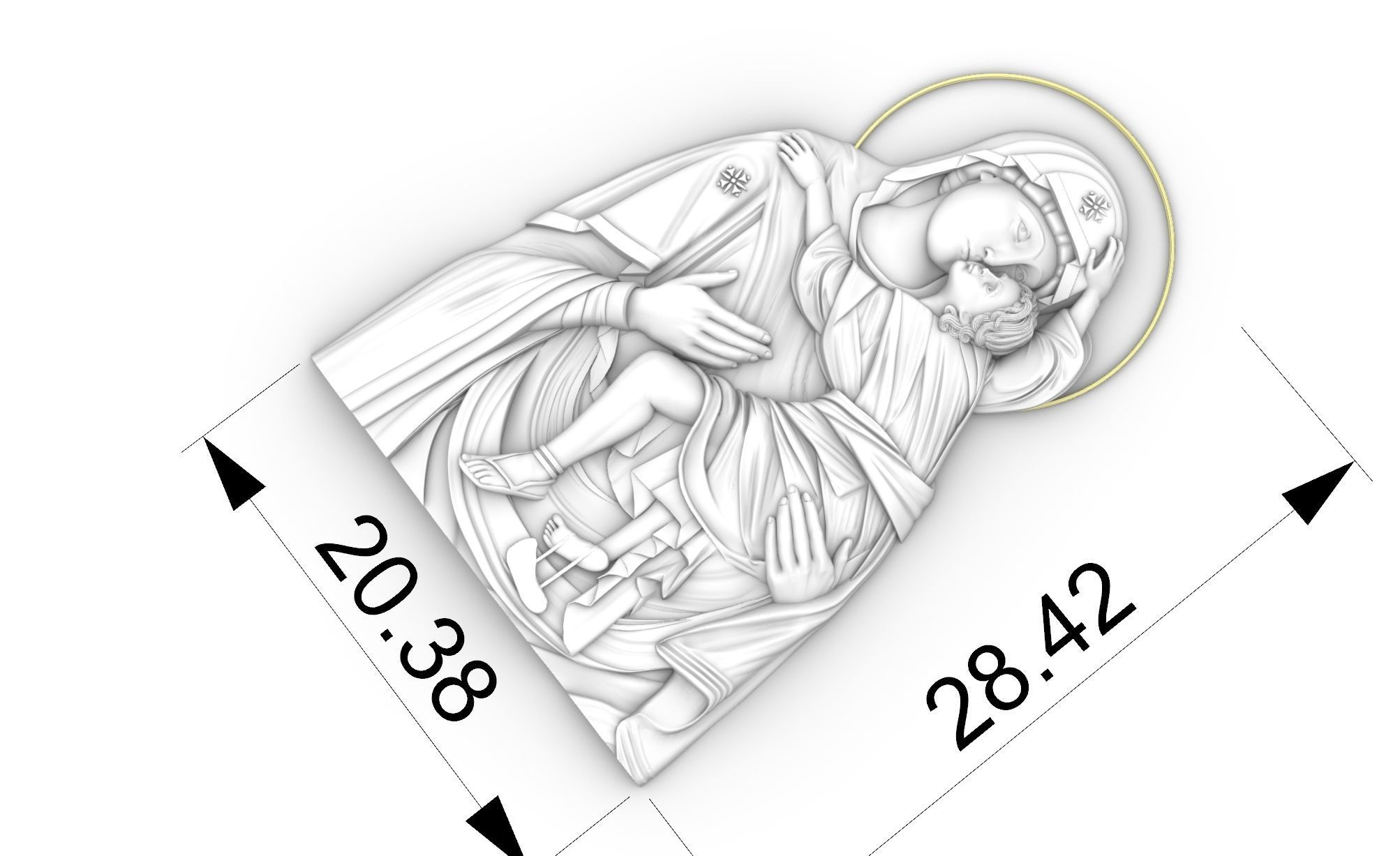 Panagia Parigoritissa holy mary orthodox    3D print model_6