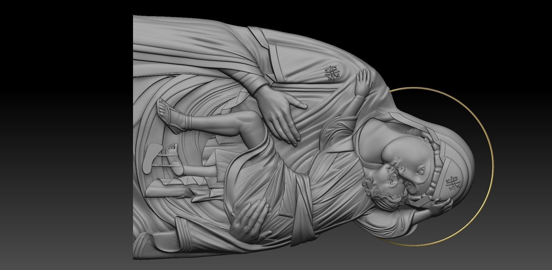 Panagia Parigoritissa holy mary orthodox    3D print model_2