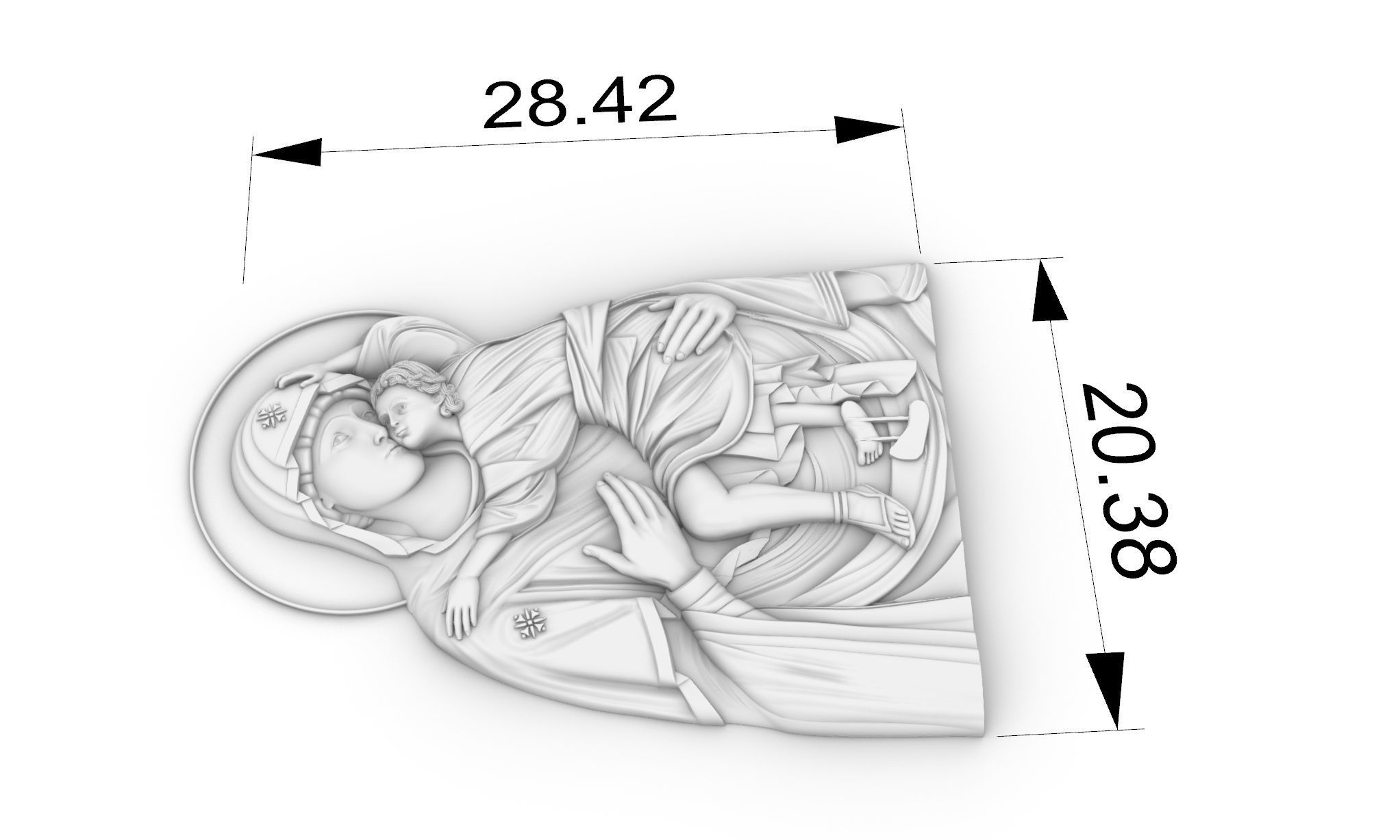 Panagia Parigoritissa holy mary orthodox    3D print model_5