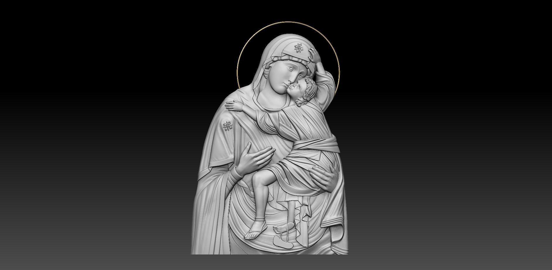 Panagia Parigoritissa holy mary orthodox    3D print model_7