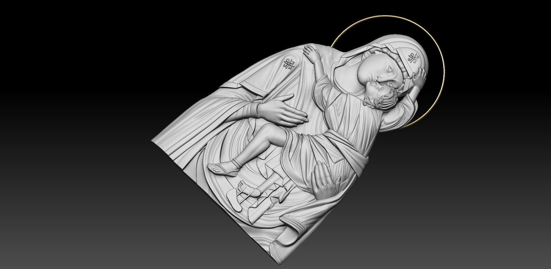 Panagia Parigoritissa holy mary orthodox    3D print model_3
