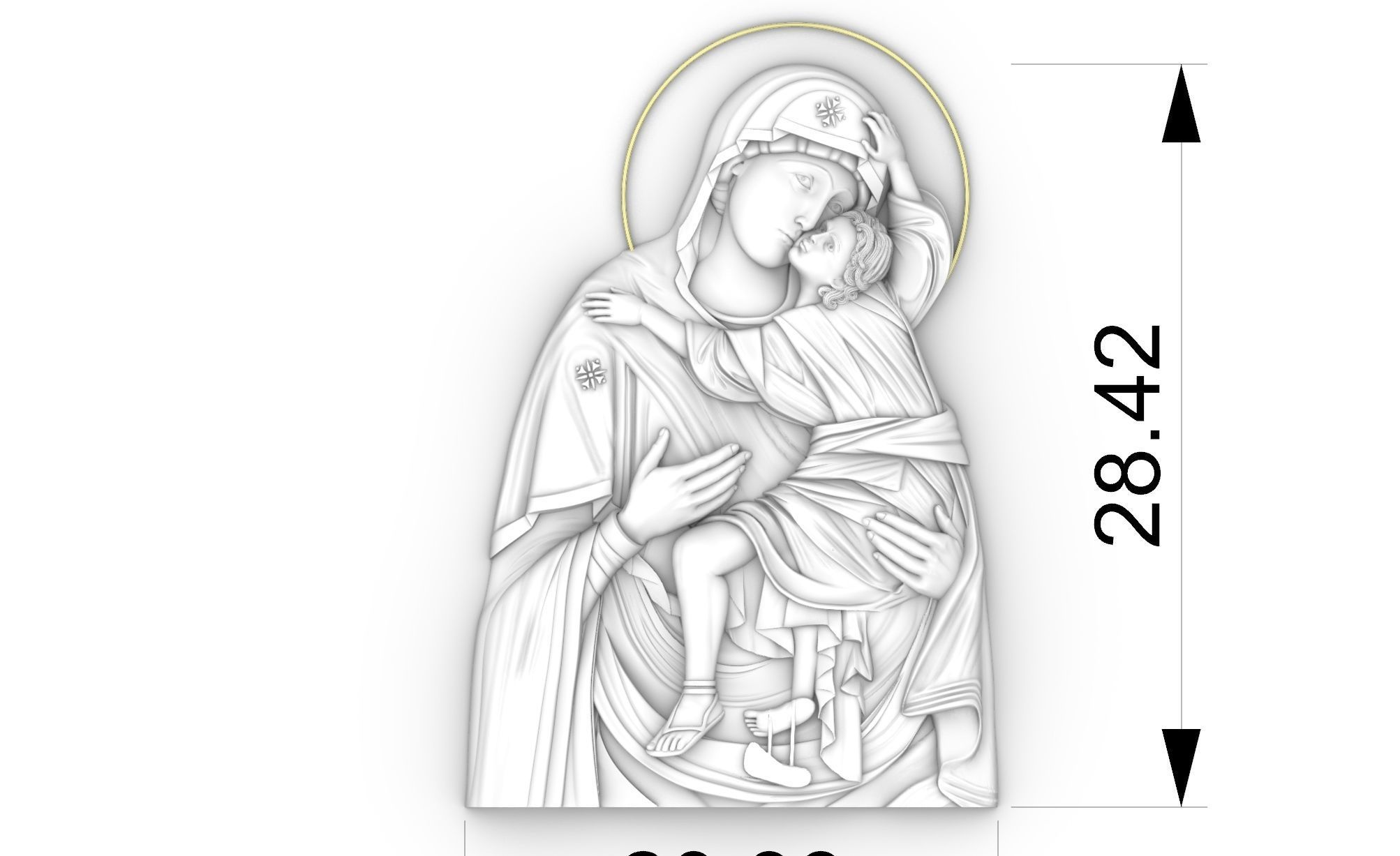 Panagia Parigoritissa holy mary orthodox    3D print model_1