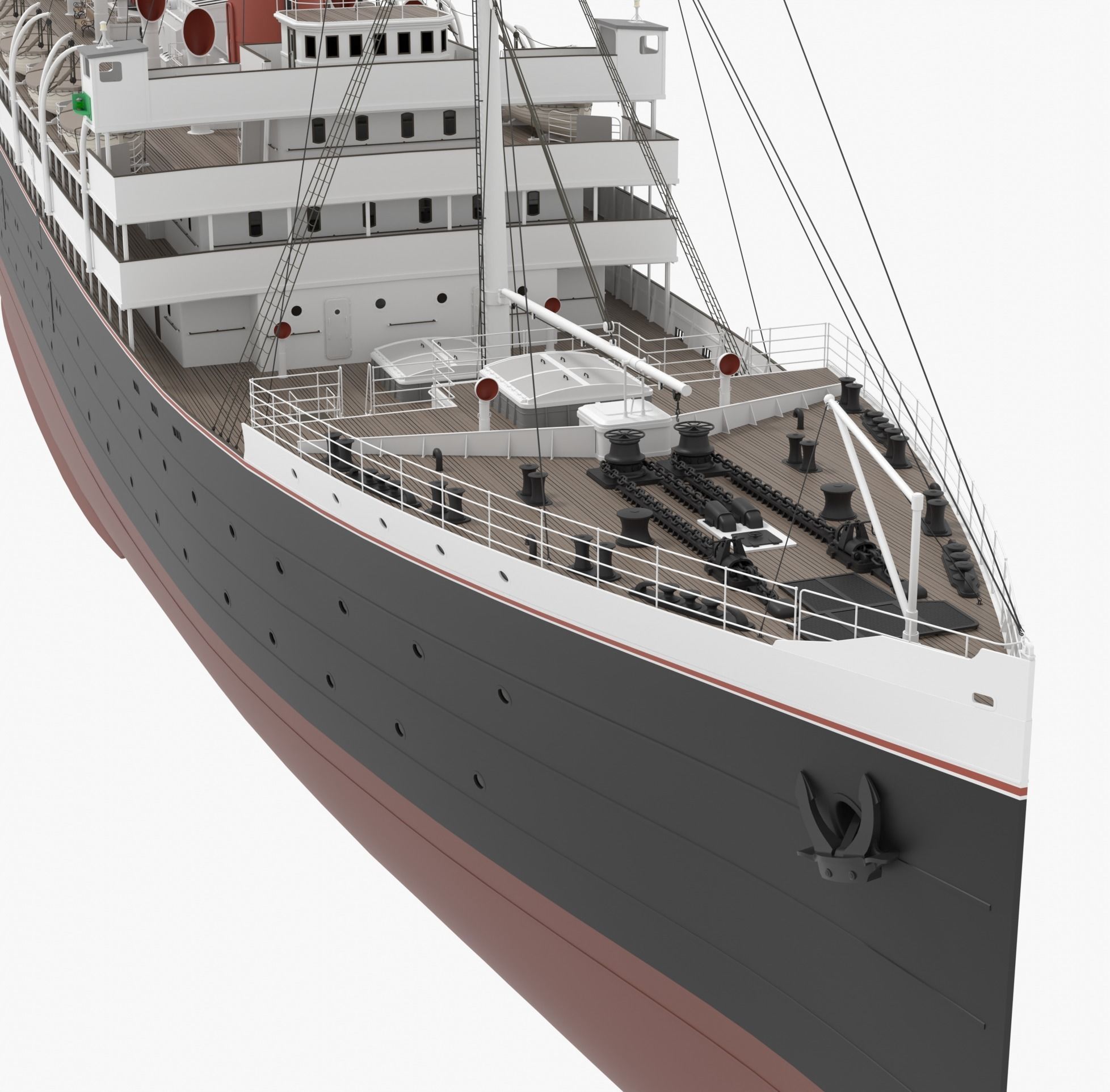 Passenger Steam Ship 3D model_6