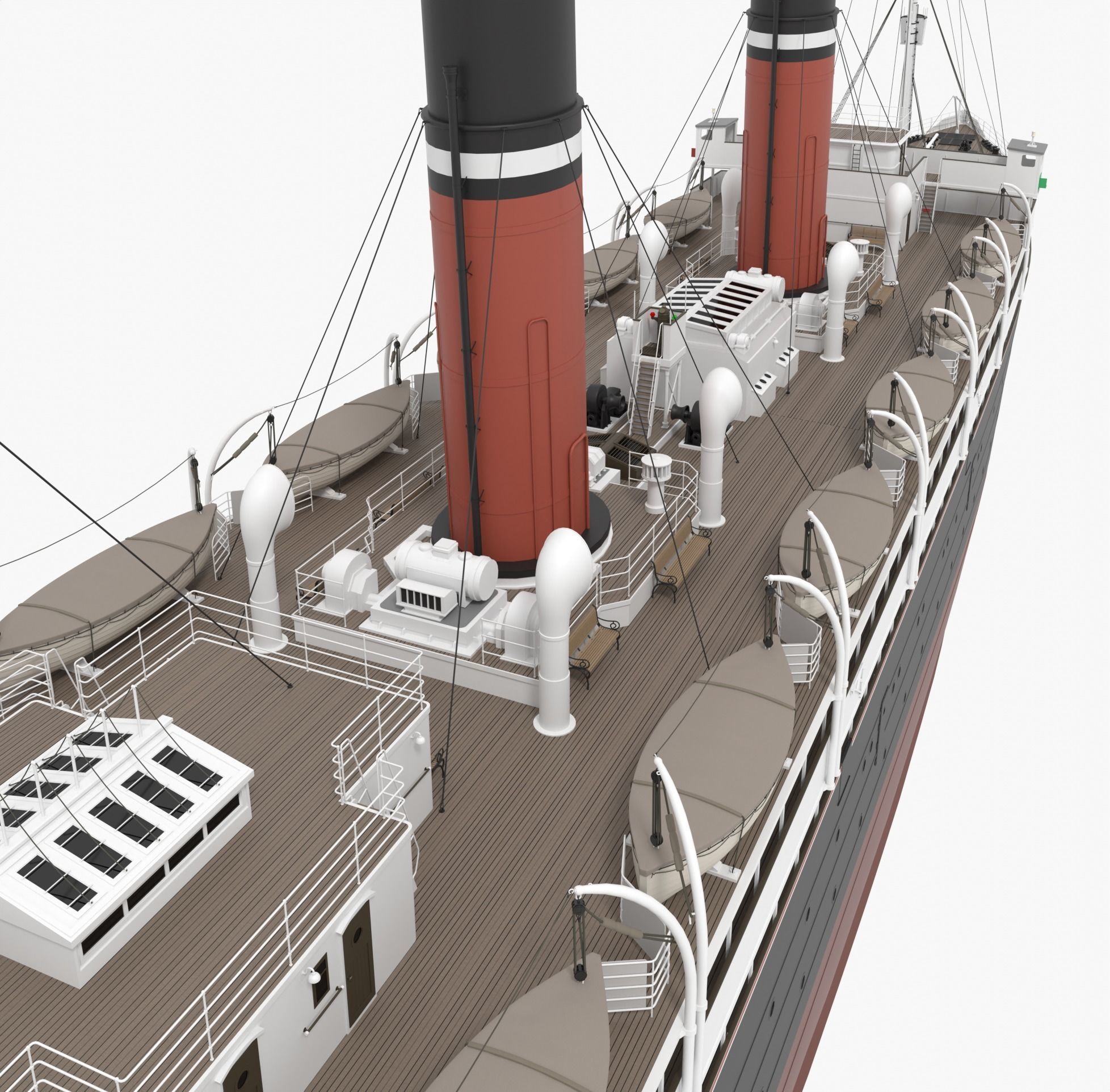 Passenger Steam Ship 3D model_7