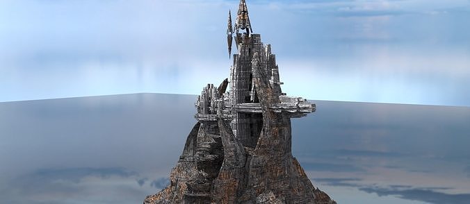 Crystal Tall Walkway Cliff 3D model