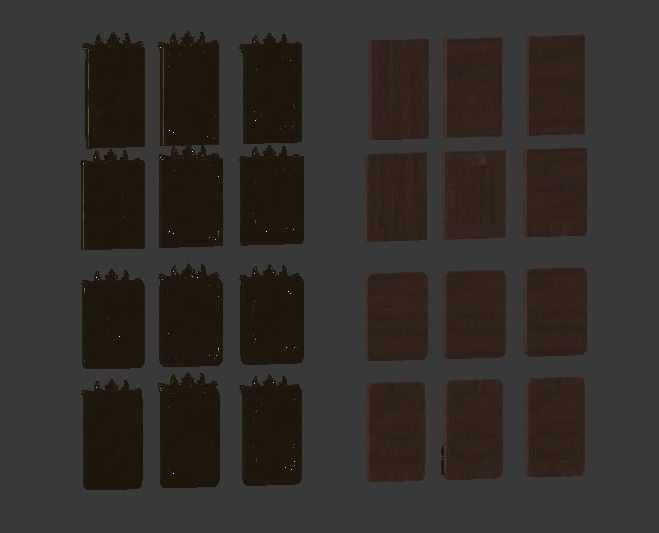 Collection of 3d models for Frame picture gold and wood Low-poly 3D model_3