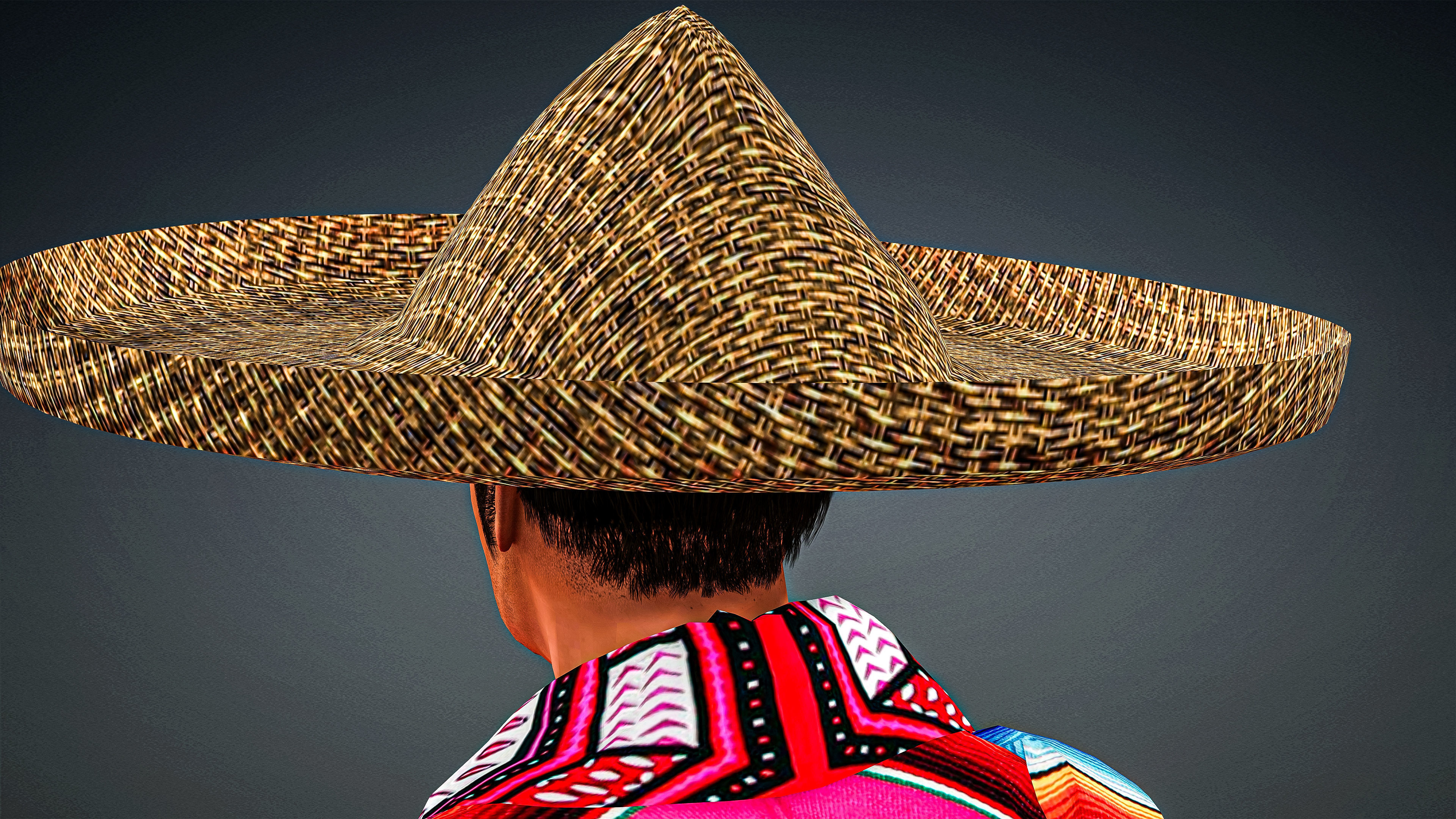 High Quality Realistic Man Mexican Low-poly 3D model_14