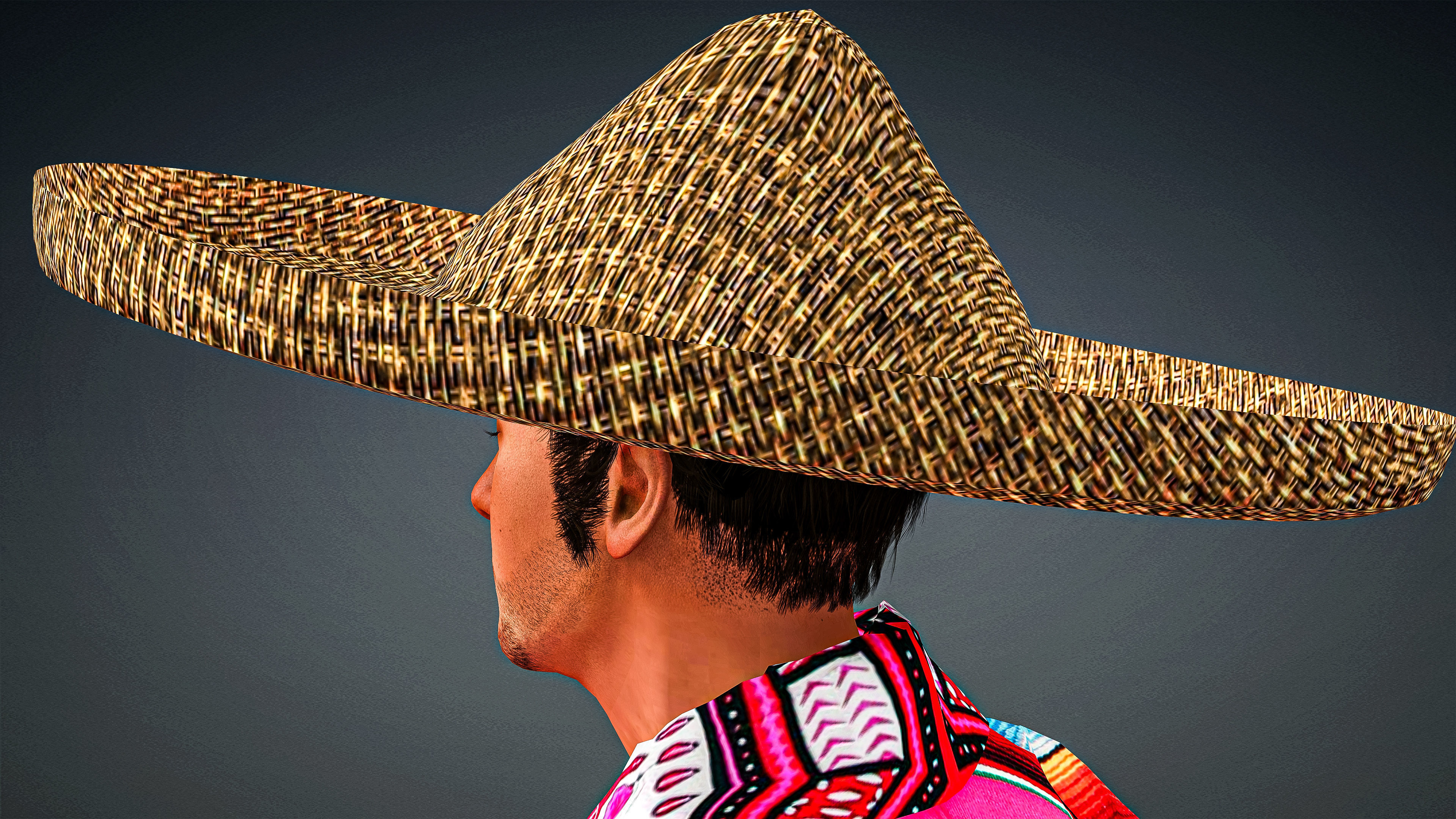 High Quality Realistic Man Mexican Low-poly 3D model_13