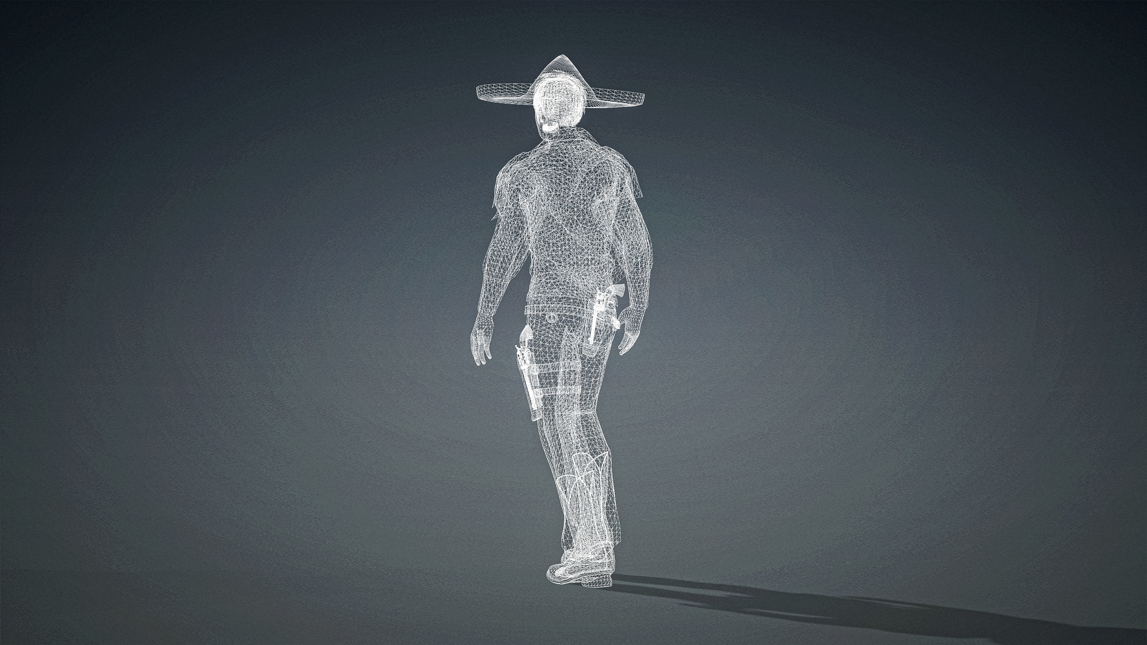 High Quality Realistic Man Mexican Low-poly 3D model_28