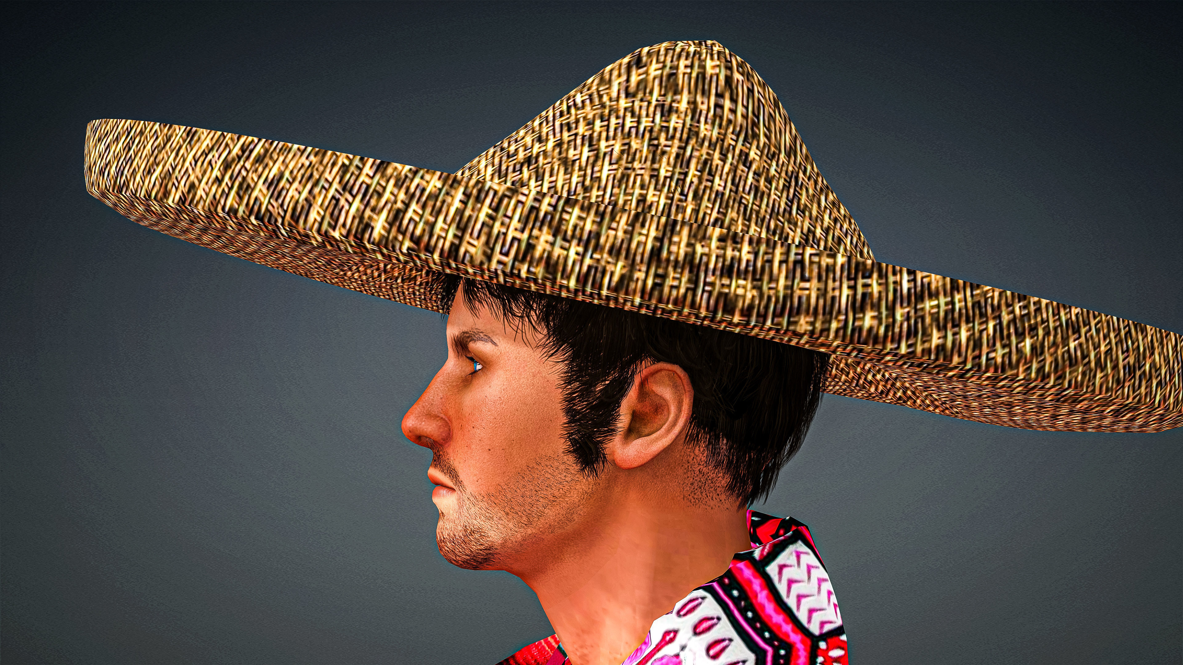 High Quality Realistic Man Mexican Low-poly 3D model_12
