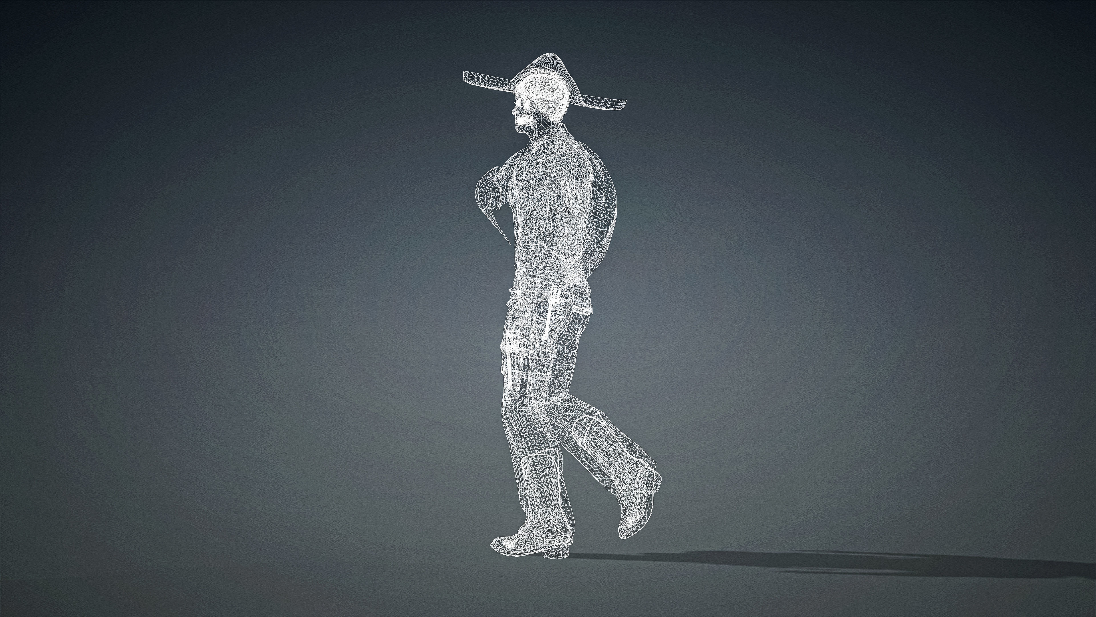 High Quality Realistic Man Mexican Low-poly 3D model_27