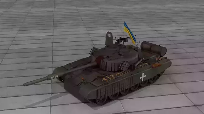 PT 91 Twardy Ukraine Blender 4 3D model