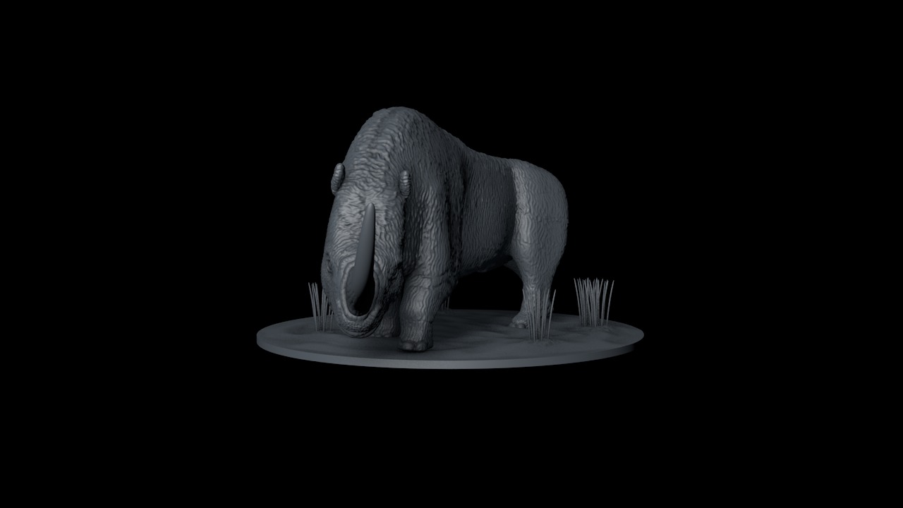 Rinoceronte lanudo 3D print model_1