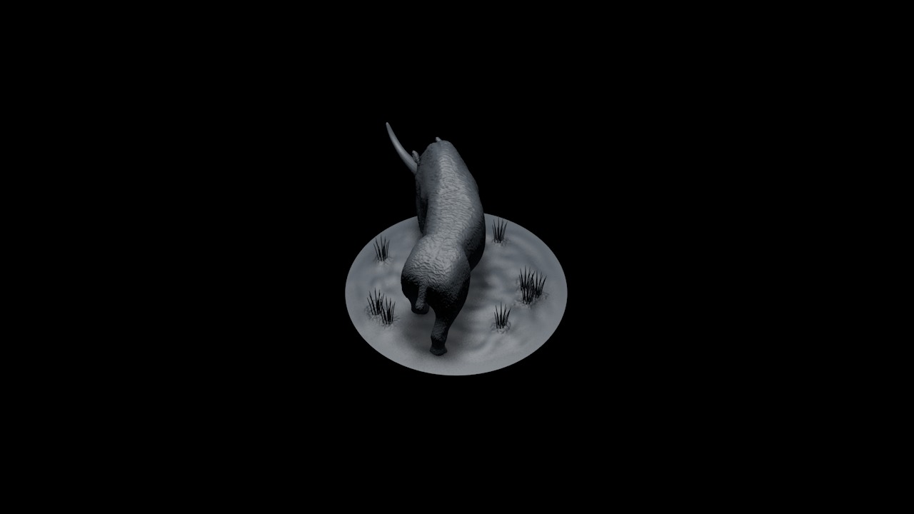 Rinoceronte lanudo 3D print model_2