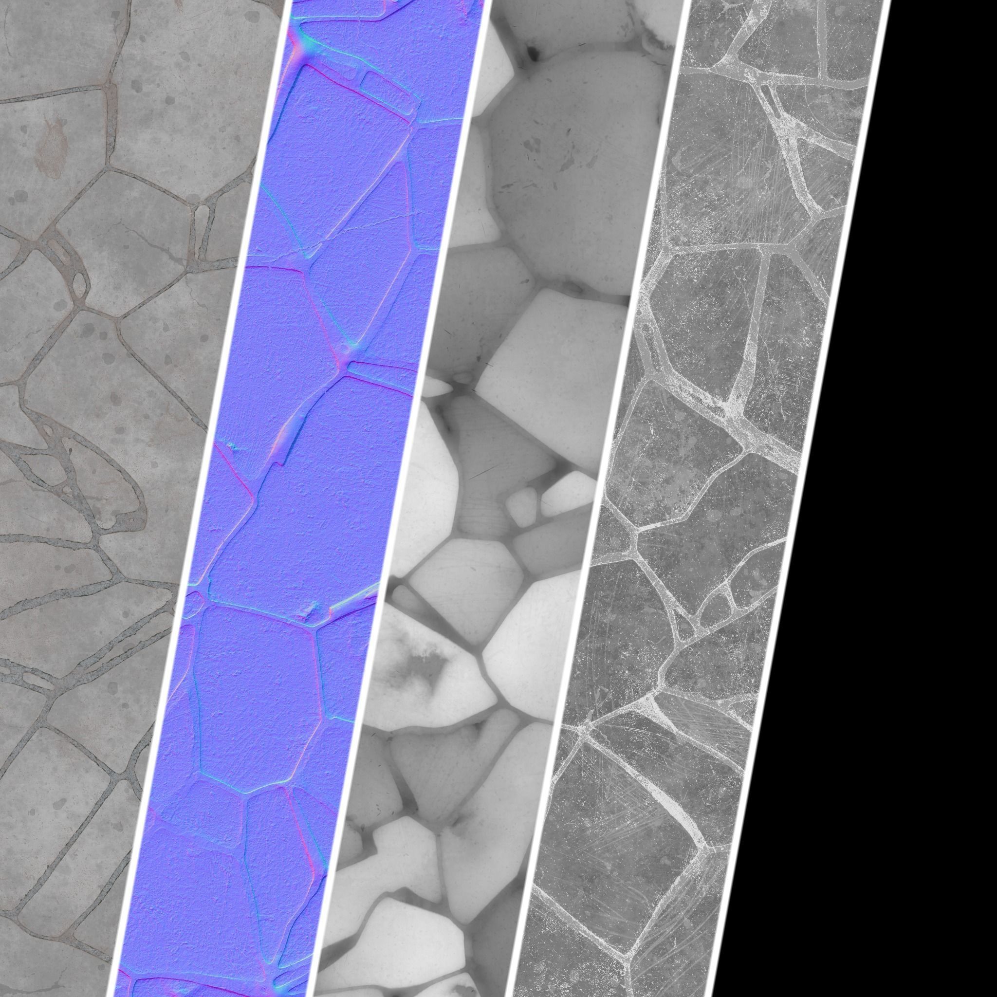 Pavement Materials 106- Concrete Paving -Sbsar Pbr 4k Seamless Texture_3