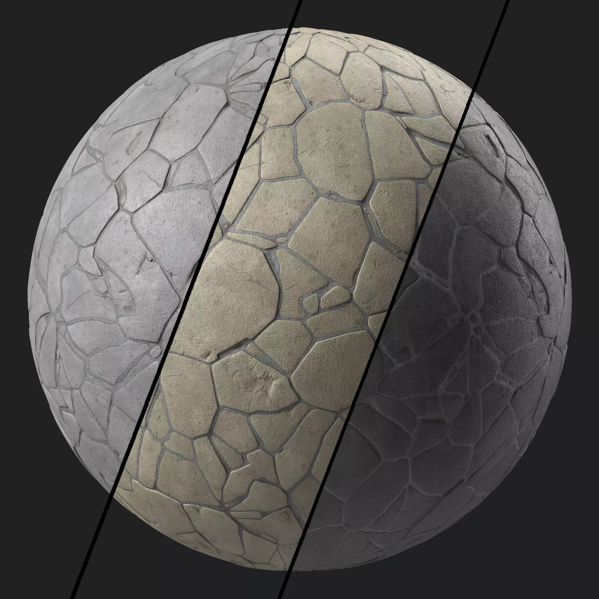 Pavement Materials 106- Concrete Paving -Sbsar Pbr 4k Seamless Texture_0