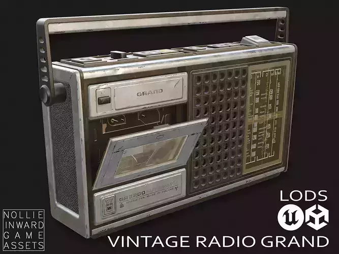 Vintage Radio Grand Dirty - Game Ready Hero Prop