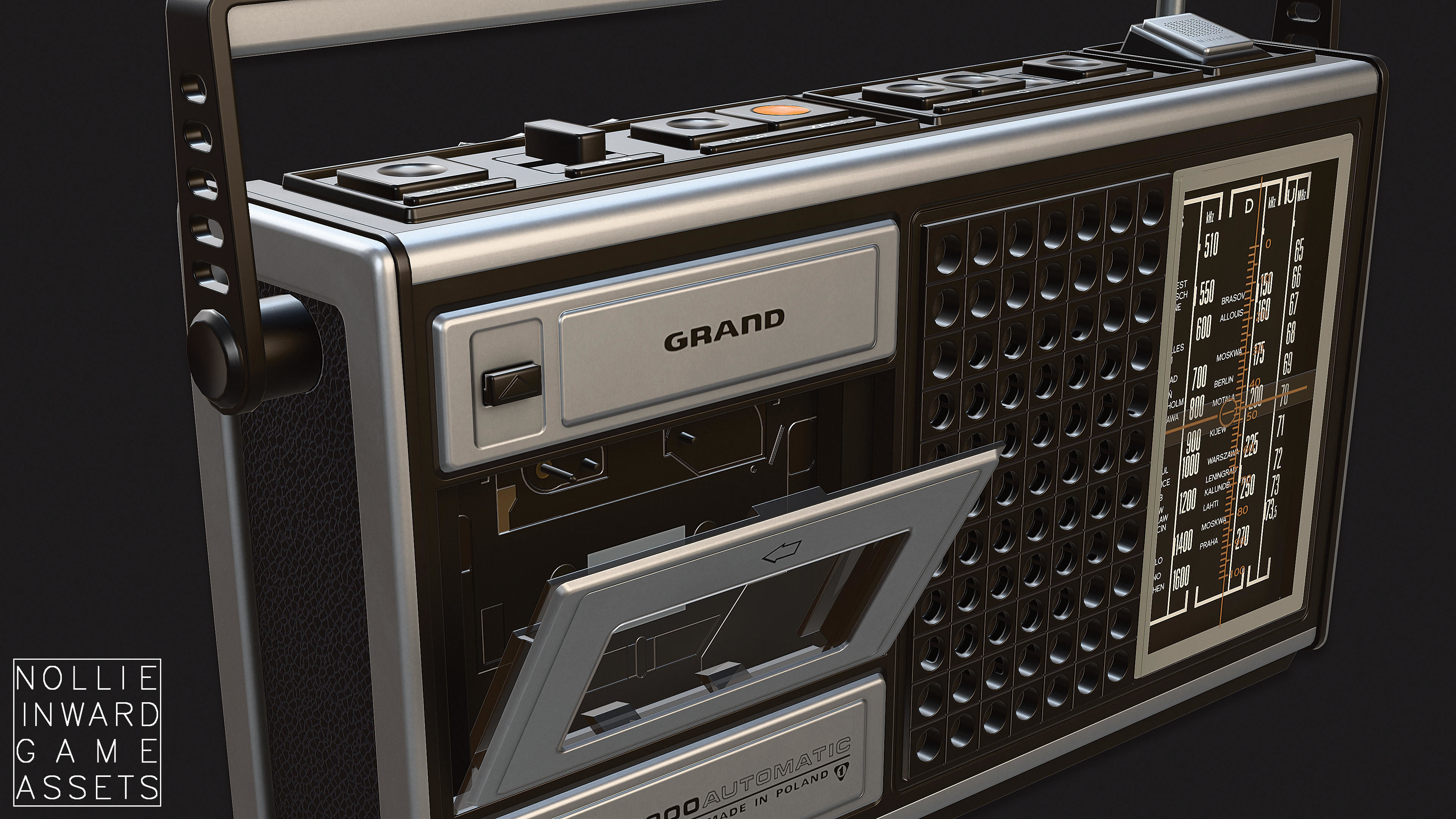 Vintage Radio Grand Clean and Dirty - Game Ready Hero Props 3D Model Collection_31