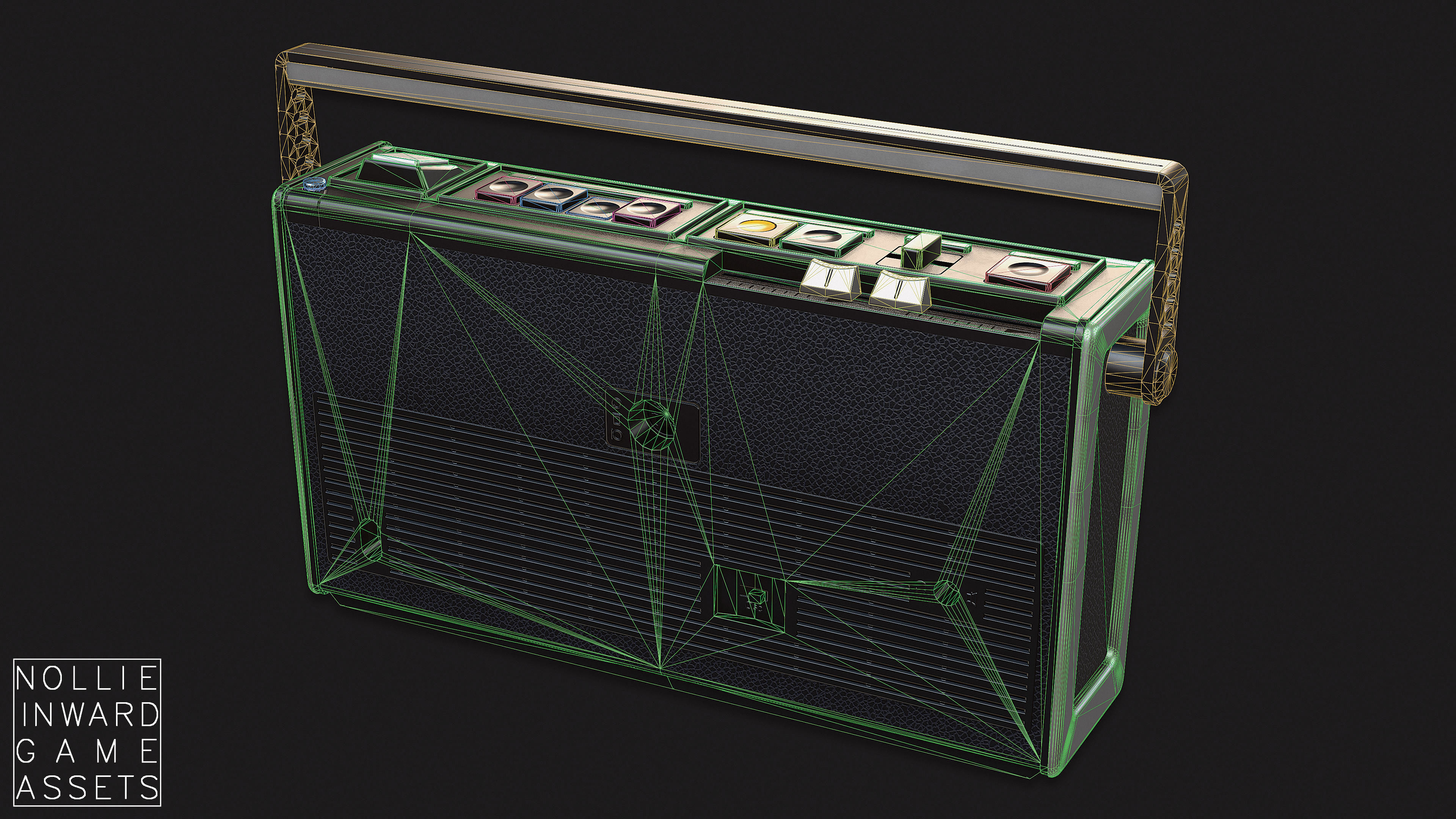 Vintage Radio Grand Clean and Dirty - Game Ready Hero Props 3D Model Collection_42