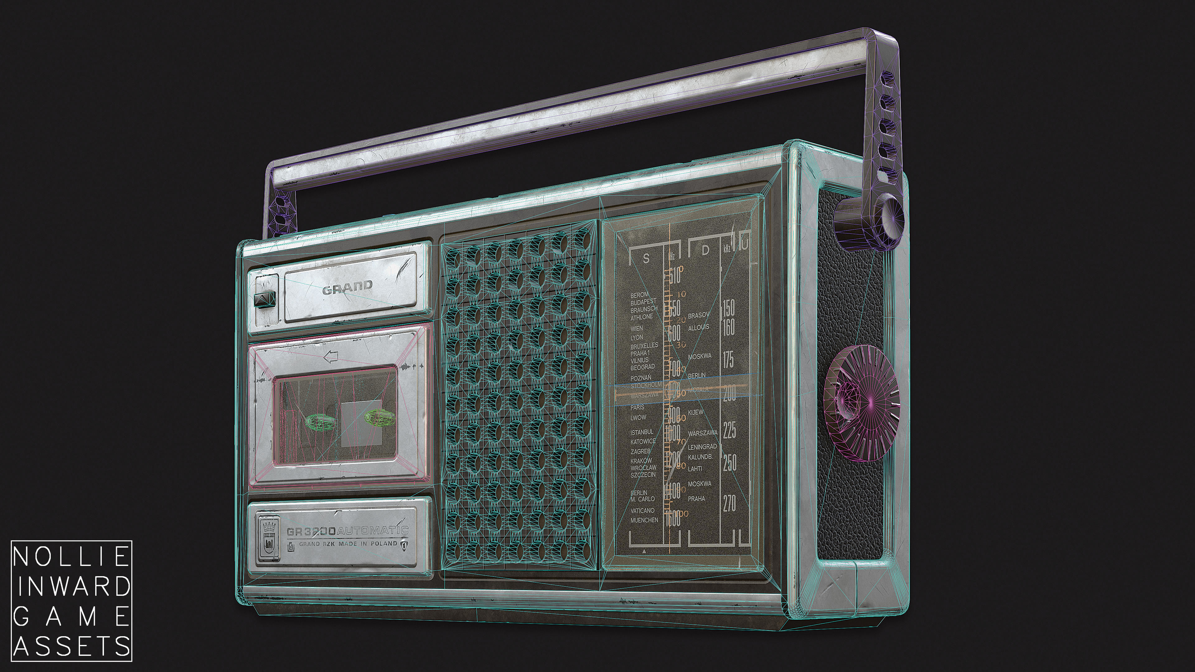 Vintage Radio Grand Clean and Dirty - Game Ready Hero Props 3D Model Collection_16