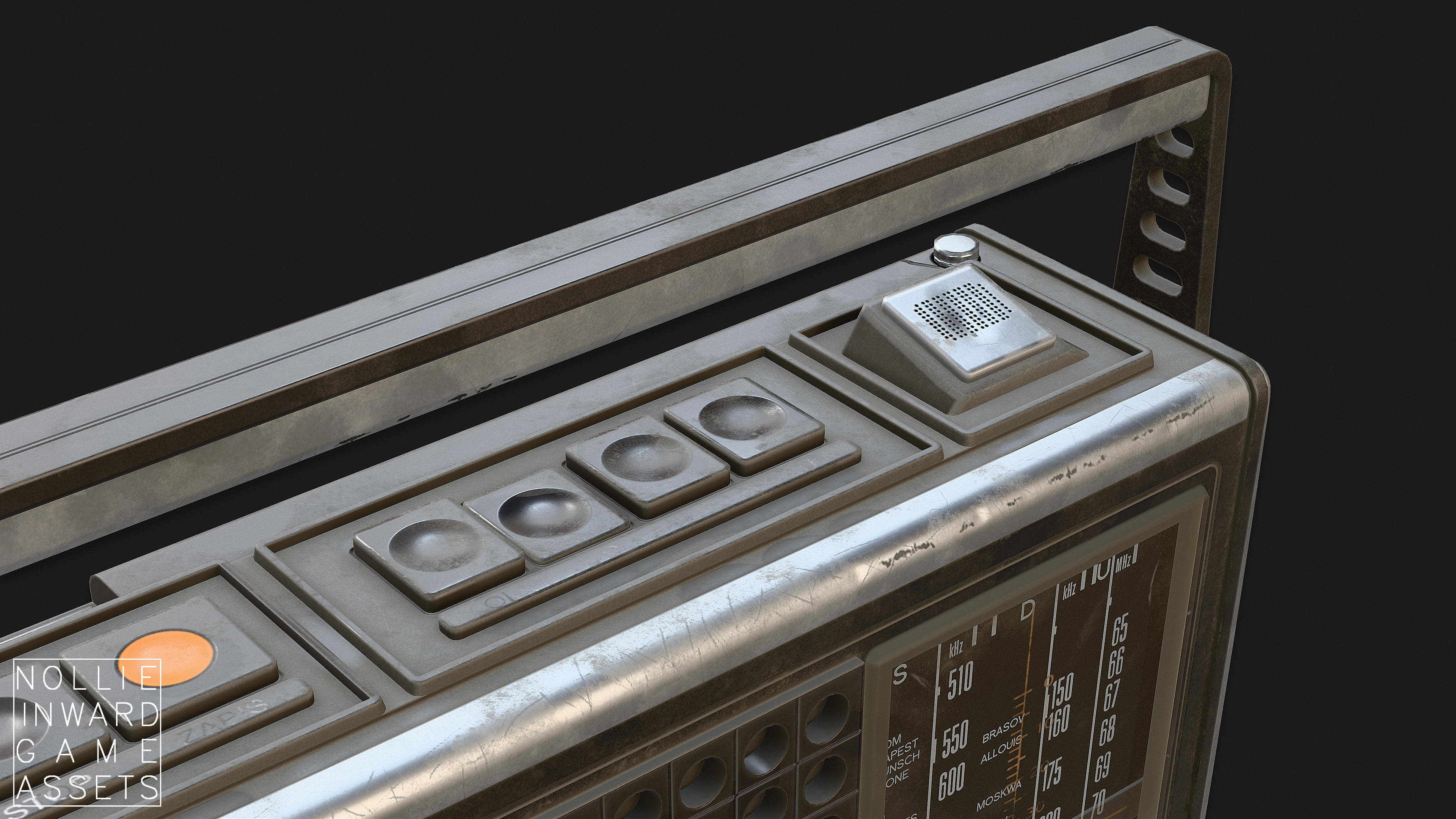 Vintage Radio Grand Clean and Dirty - Game Ready Hero Props 3D Model Collection_27