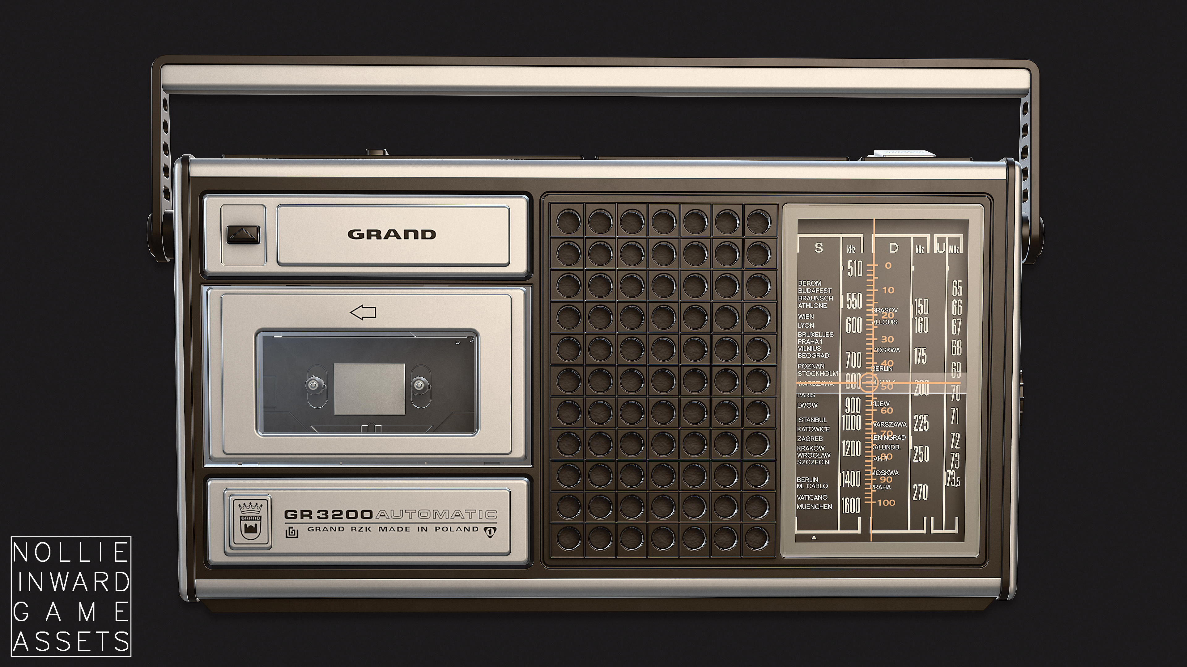 Vintage Radio Grand Clean and Dirty - Game Ready Hero Props 3D Model Collection_19