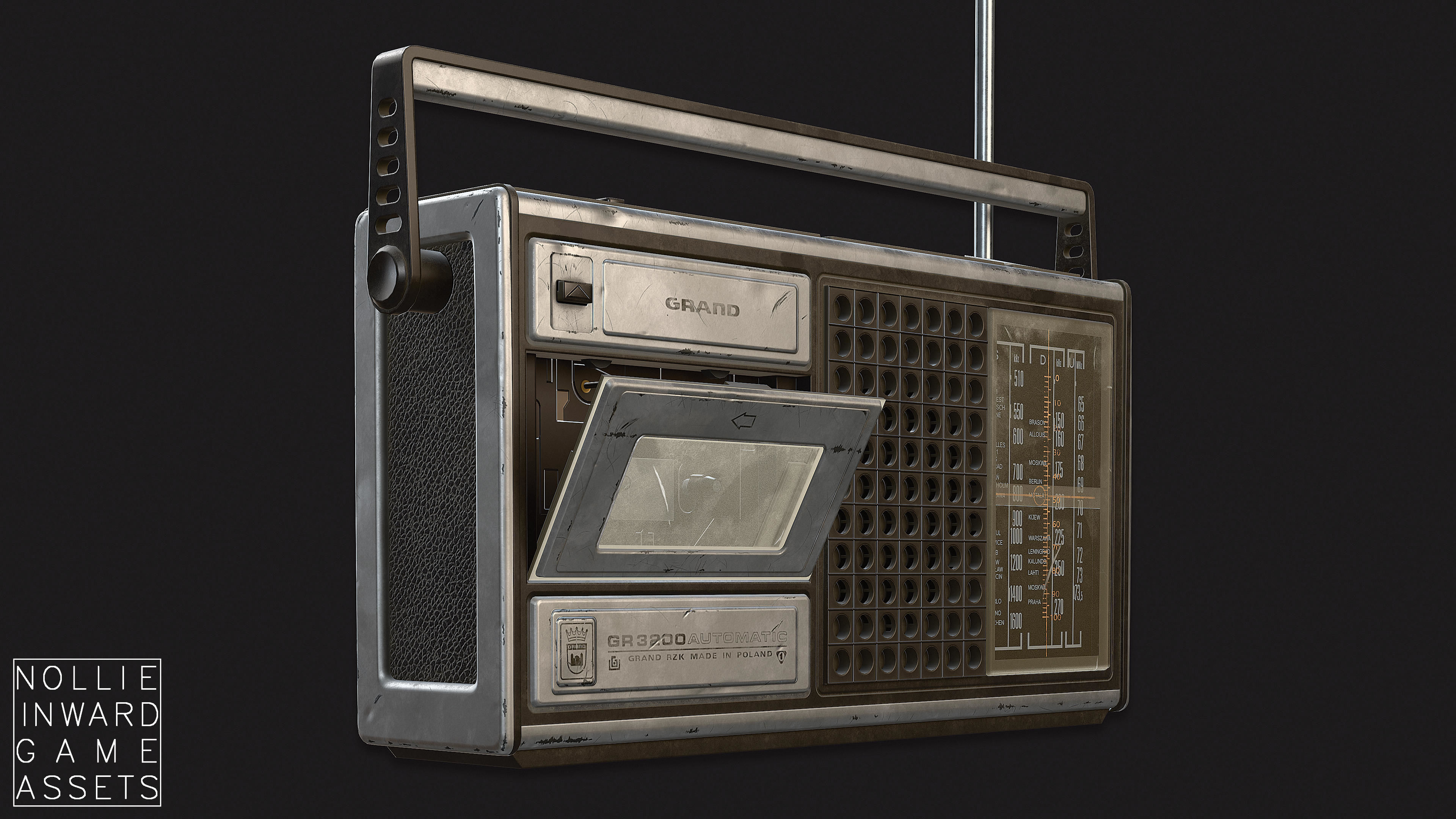 Vintage Radio Grand Clean and Dirty - Game Ready Hero Props 3D Model Collection_5