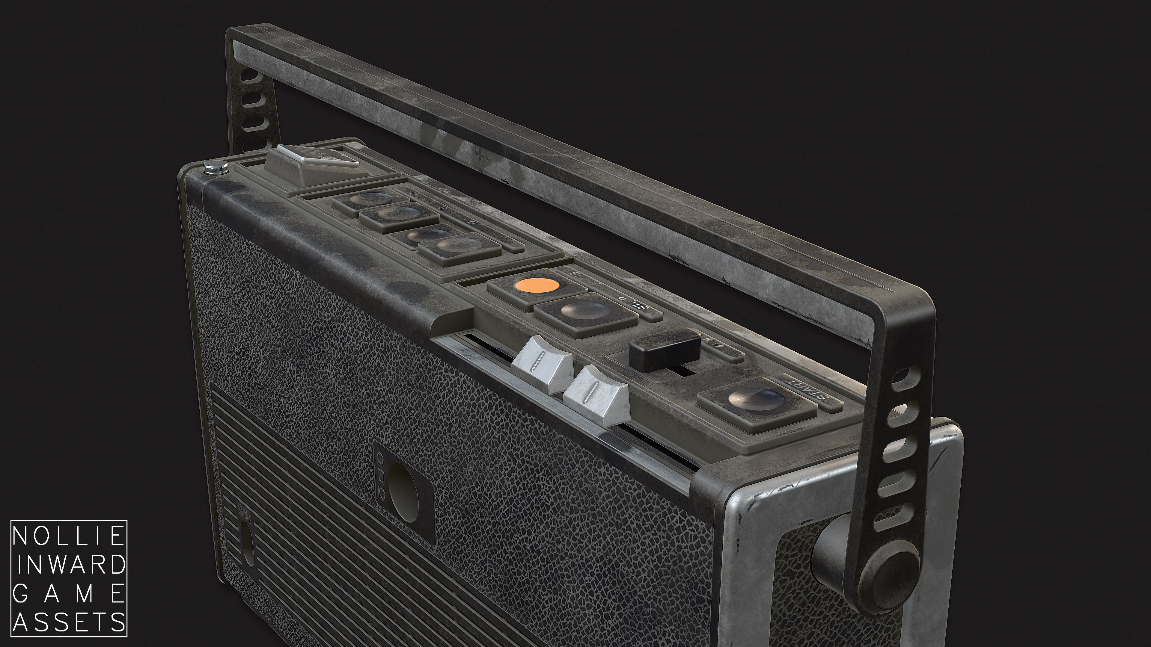 Vintage Radio Grand Clean and Dirty - Game Ready Hero Props 3D Model Collection_37
