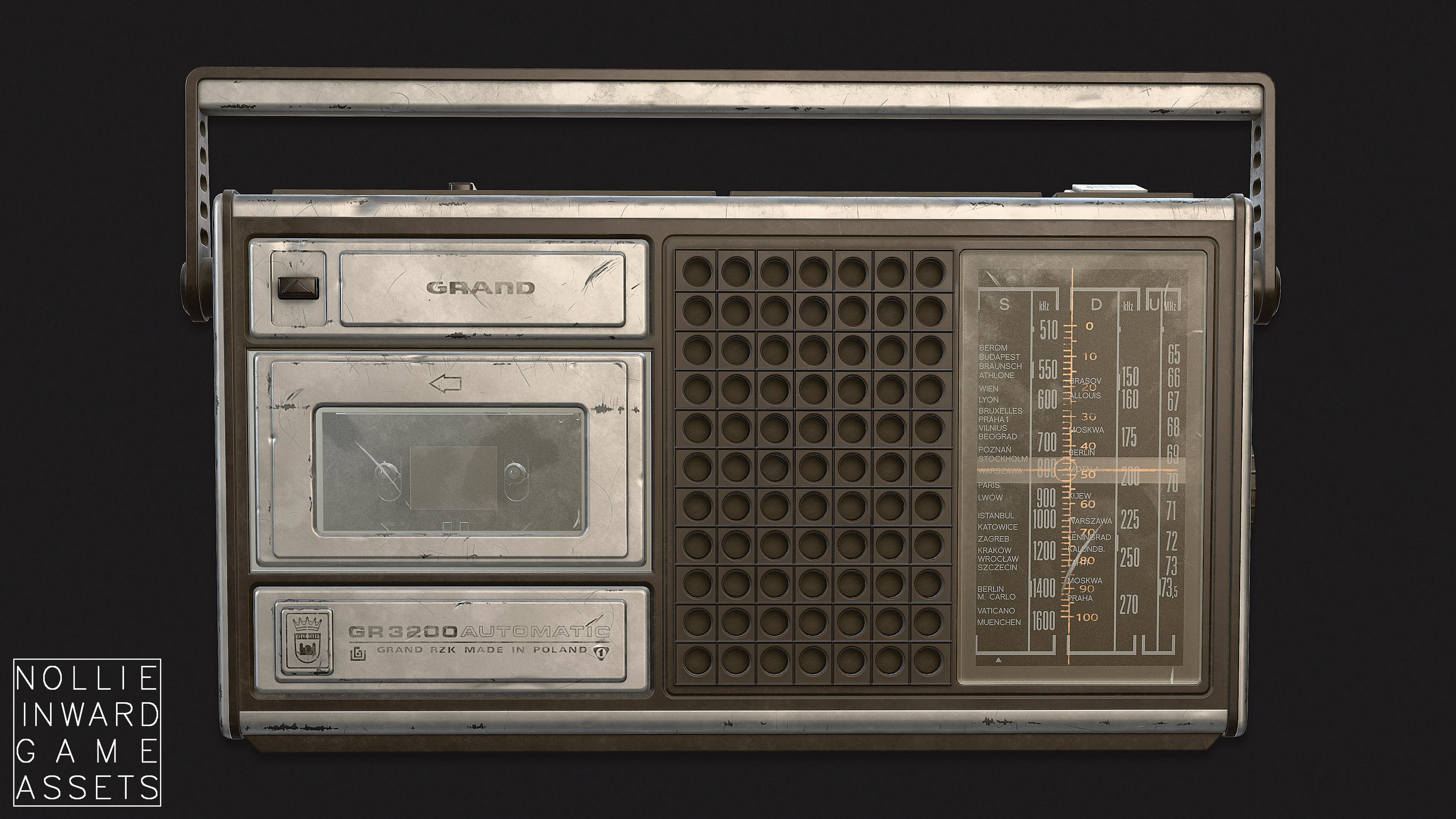 Vintage Radio Grand Clean and Dirty - Game Ready Hero Props 3D Model Collection_20