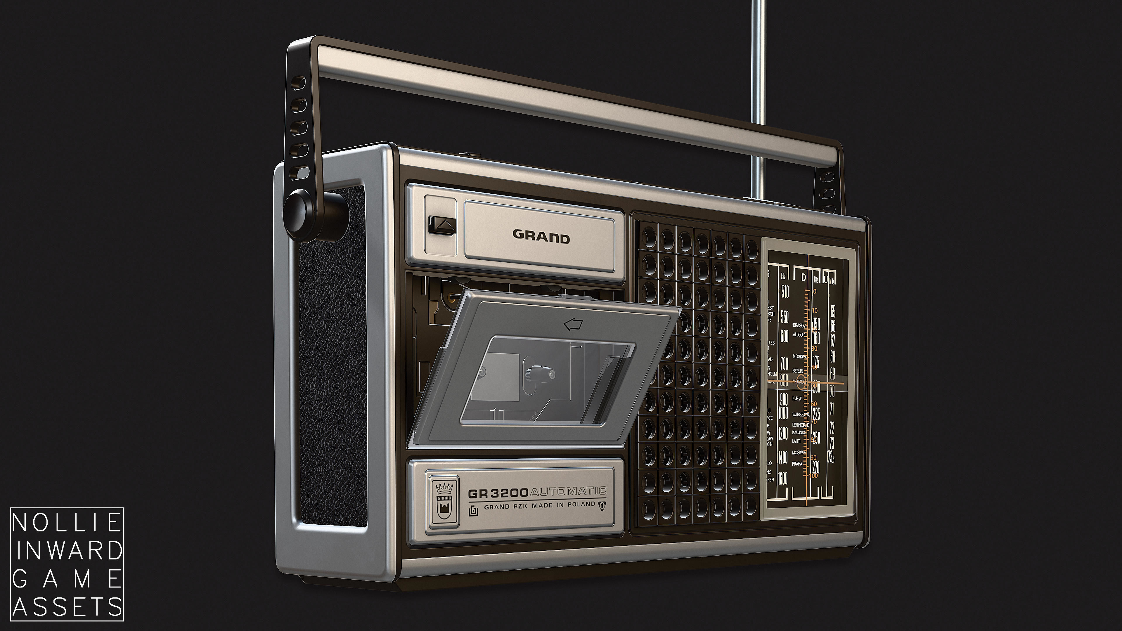 Vintage Radio Grand Clean and Dirty - Game Ready Hero Props 3D Model Collection_3
