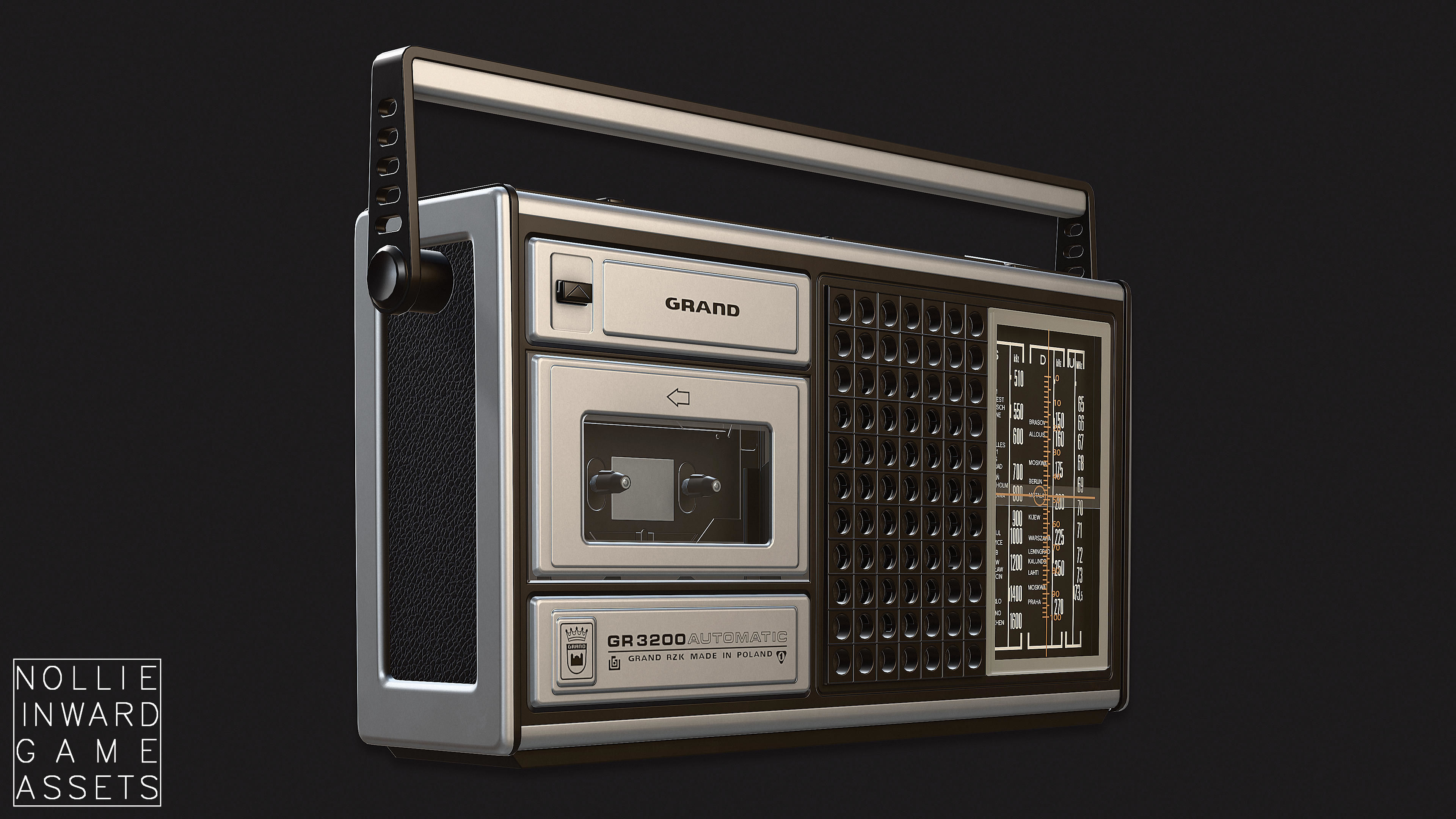 Vintage Radio Grand Clean and Dirty - Game Ready Hero Props 3D Model Collection_4