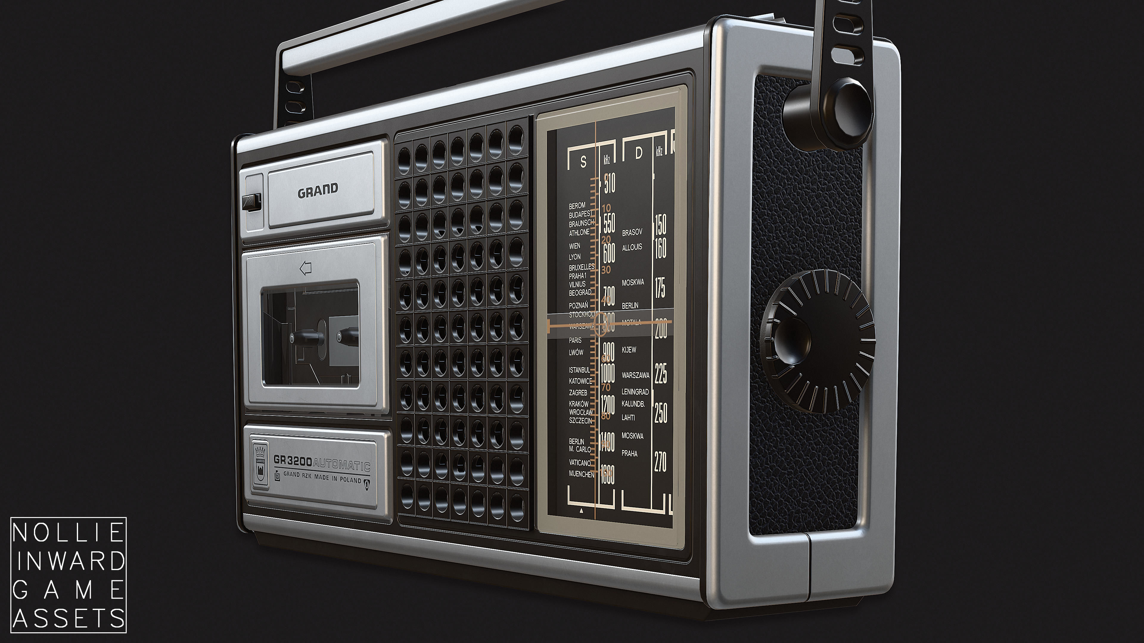 Vintage Radio Grand Clean and Dirty - Game Ready Hero Props 3D Model Collection_23