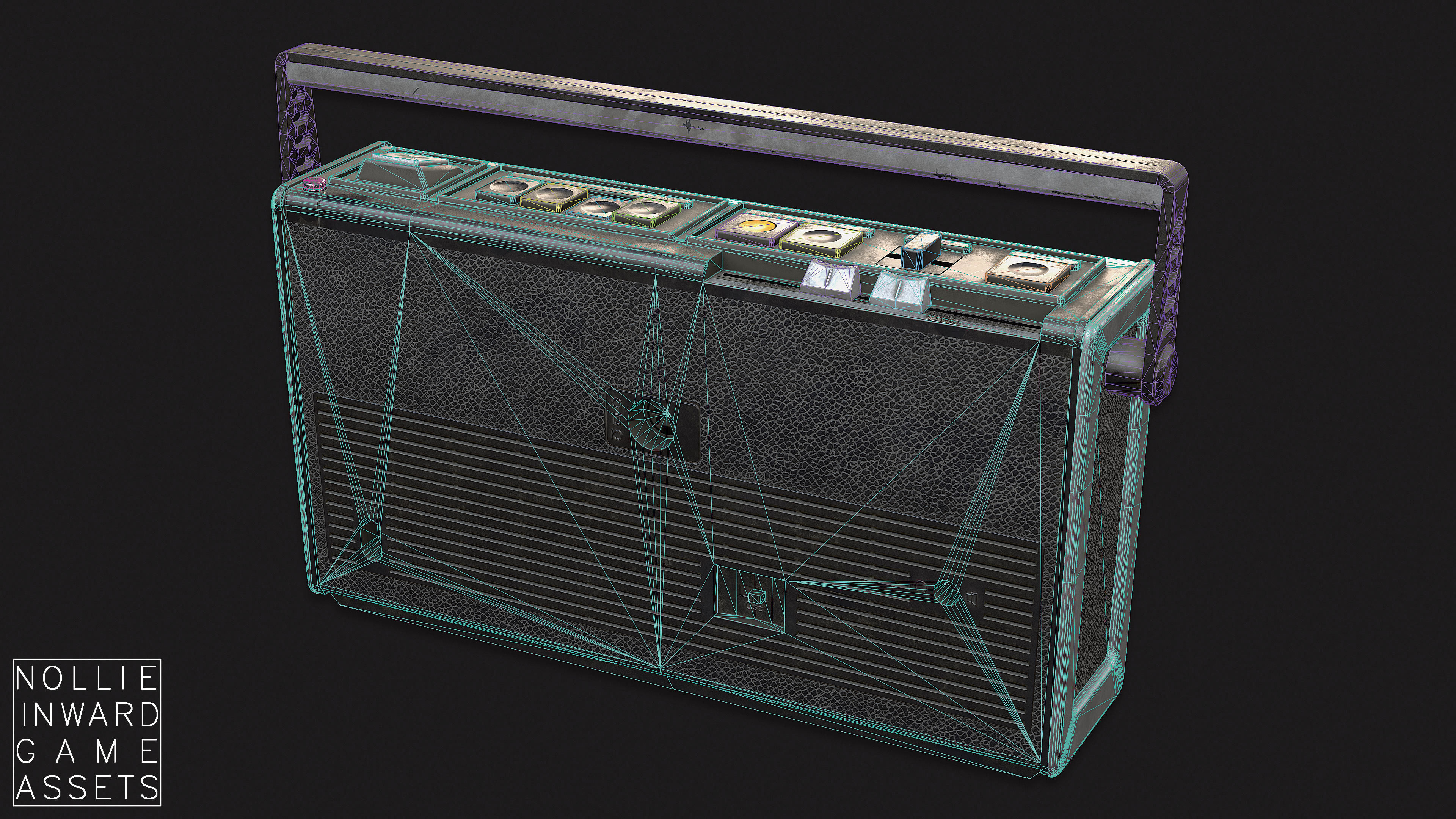 Vintage Radio Grand Clean and Dirty - Game Ready Hero Props 3D Model Collection_45