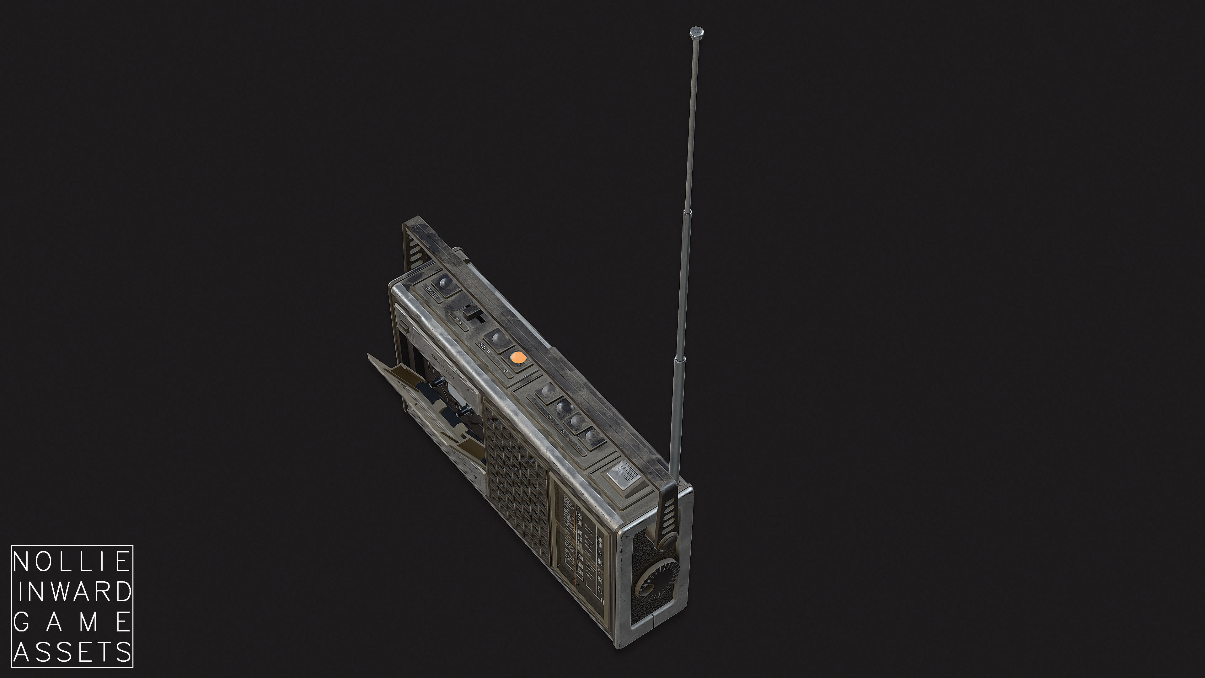 Vintage Radio Grand Clean and Dirty - Game Ready Hero Props 3D Model Collection_46